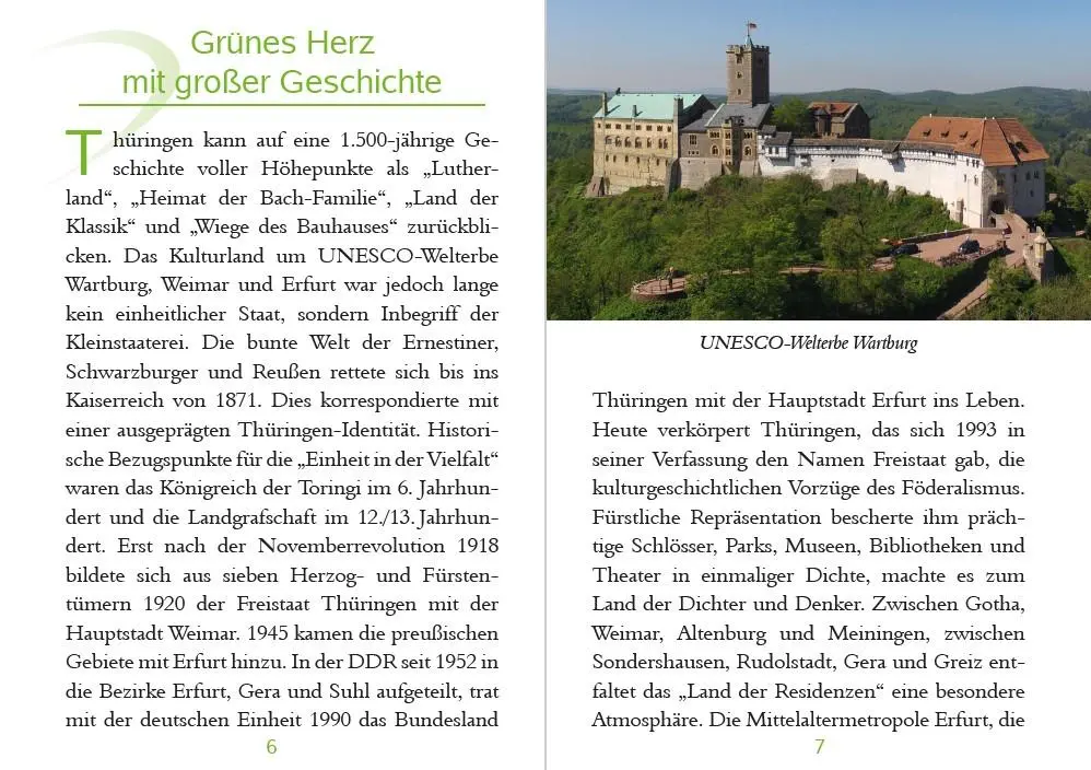 Bild: 9783955601140 | Thüringen | Grünes Herz mit großer Geschichte | Steffen Raßloff | Buch
