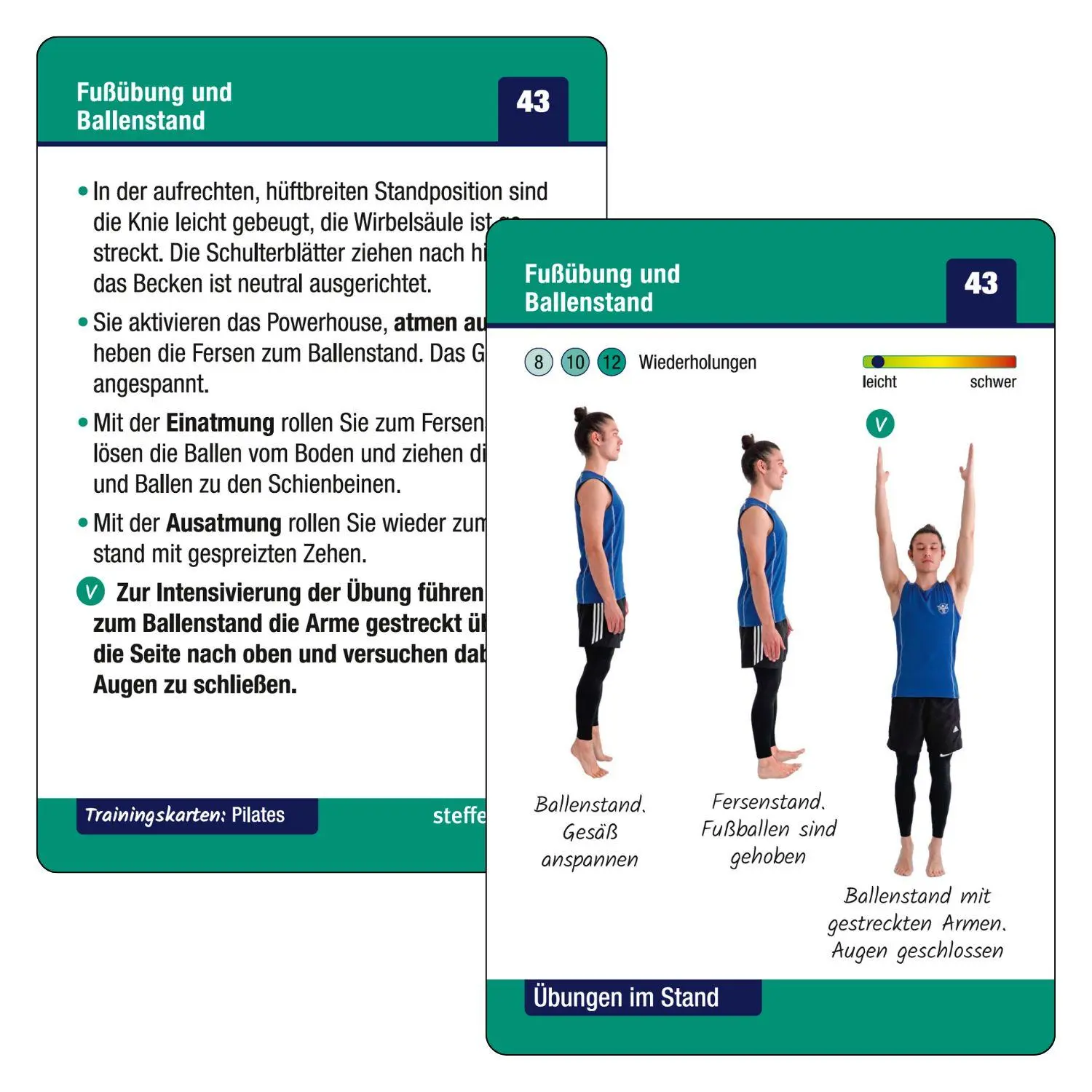 Bild: 9783957991140 | Trainingskarten: Pilates ohne Geräte | Benno Paulitz (u. a.) | Buch