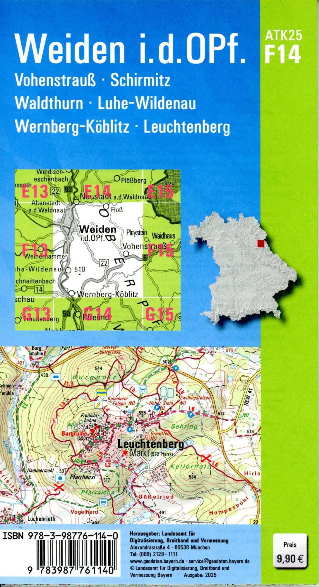 Bild: 9783987761140 | ATK25-F14 Weiden i.d.OPf. (Amtliche Topographische Karte 1:25000)