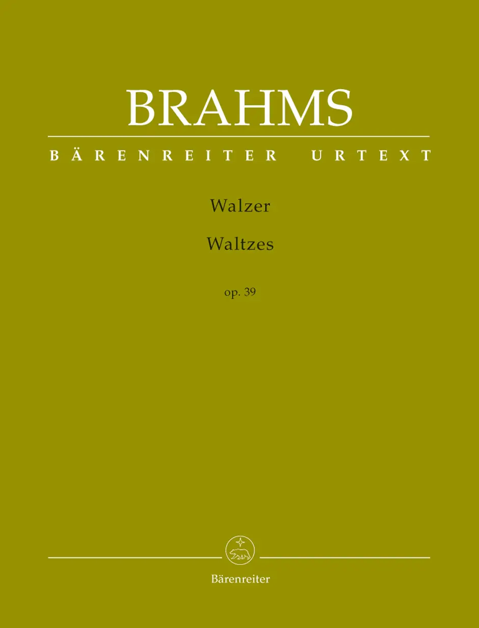 Cover: 9790006541140 | Walzer op. 39 | Bärenreiter Urtext | Johannes Brahms | Broschüre
