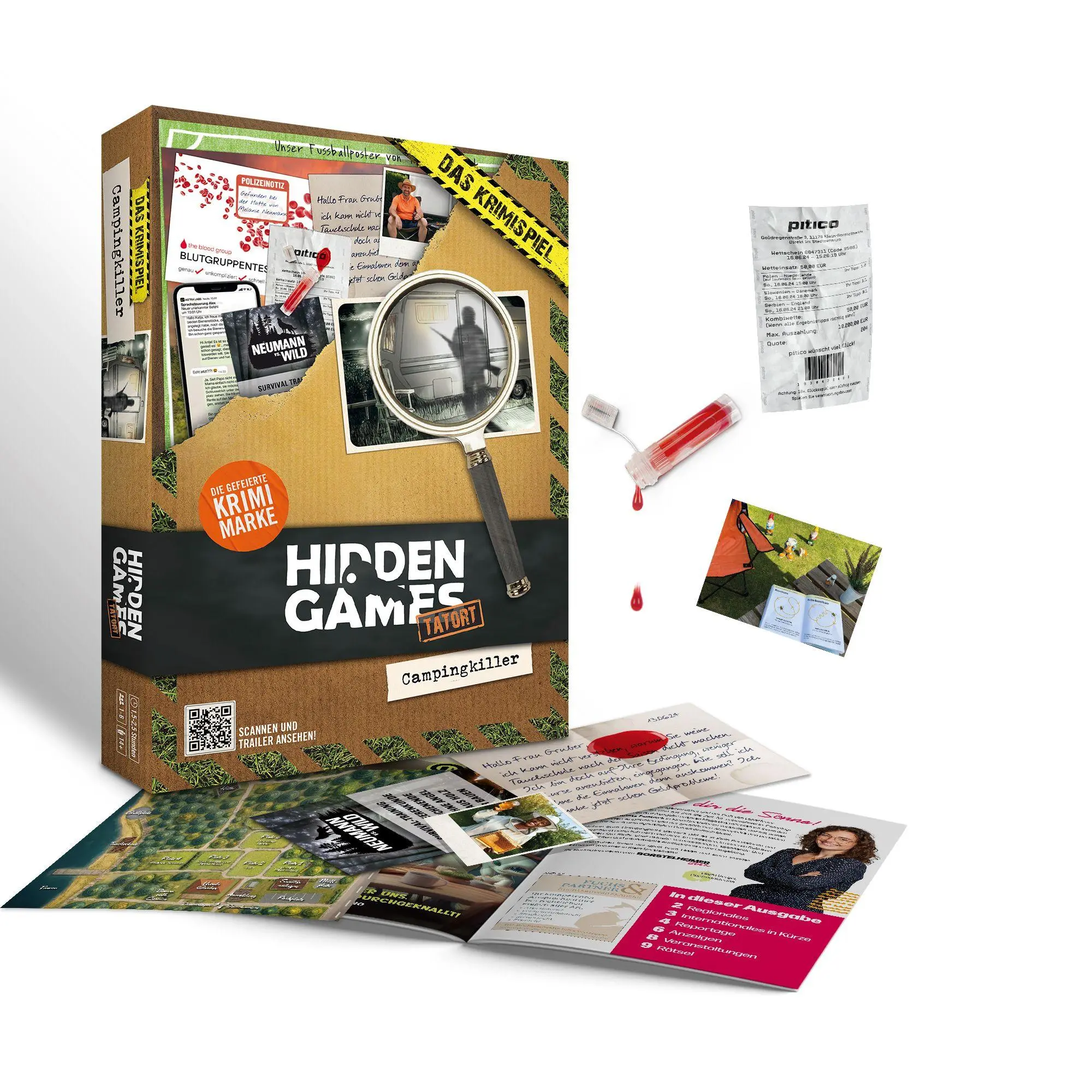 Cover: 4260686491240 | Hidden Games Tatort: Der Campingkiller | Spiel | 32 S. | HID00016