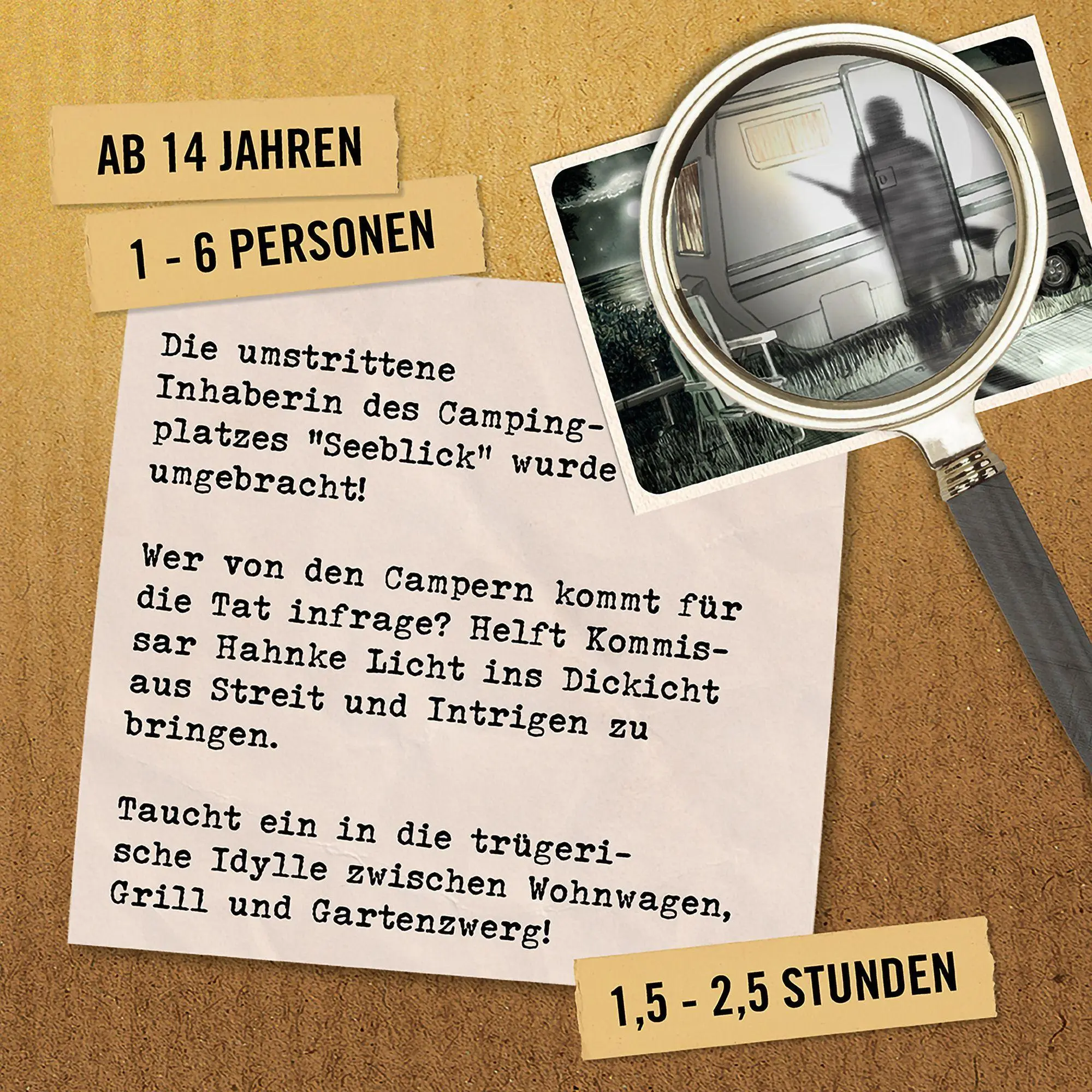 Bild: 4260686491240 | Hidden Games Tatort: Der Campingkiller | Spiel | 32 S. | HID00016