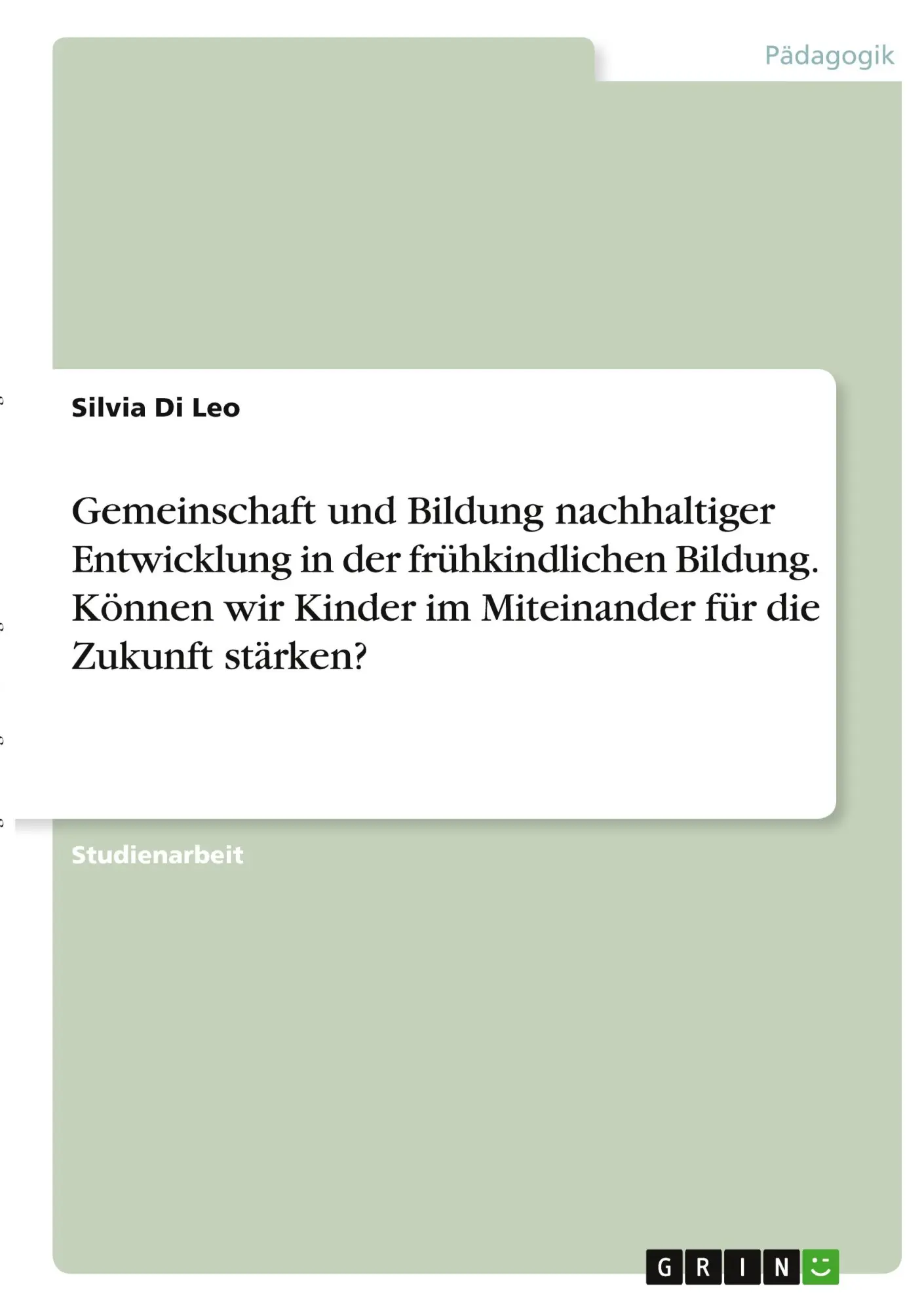 Cover: 9783346351340 | Gemeinschaft und Bildung nachhaltiger Entwicklung in der...