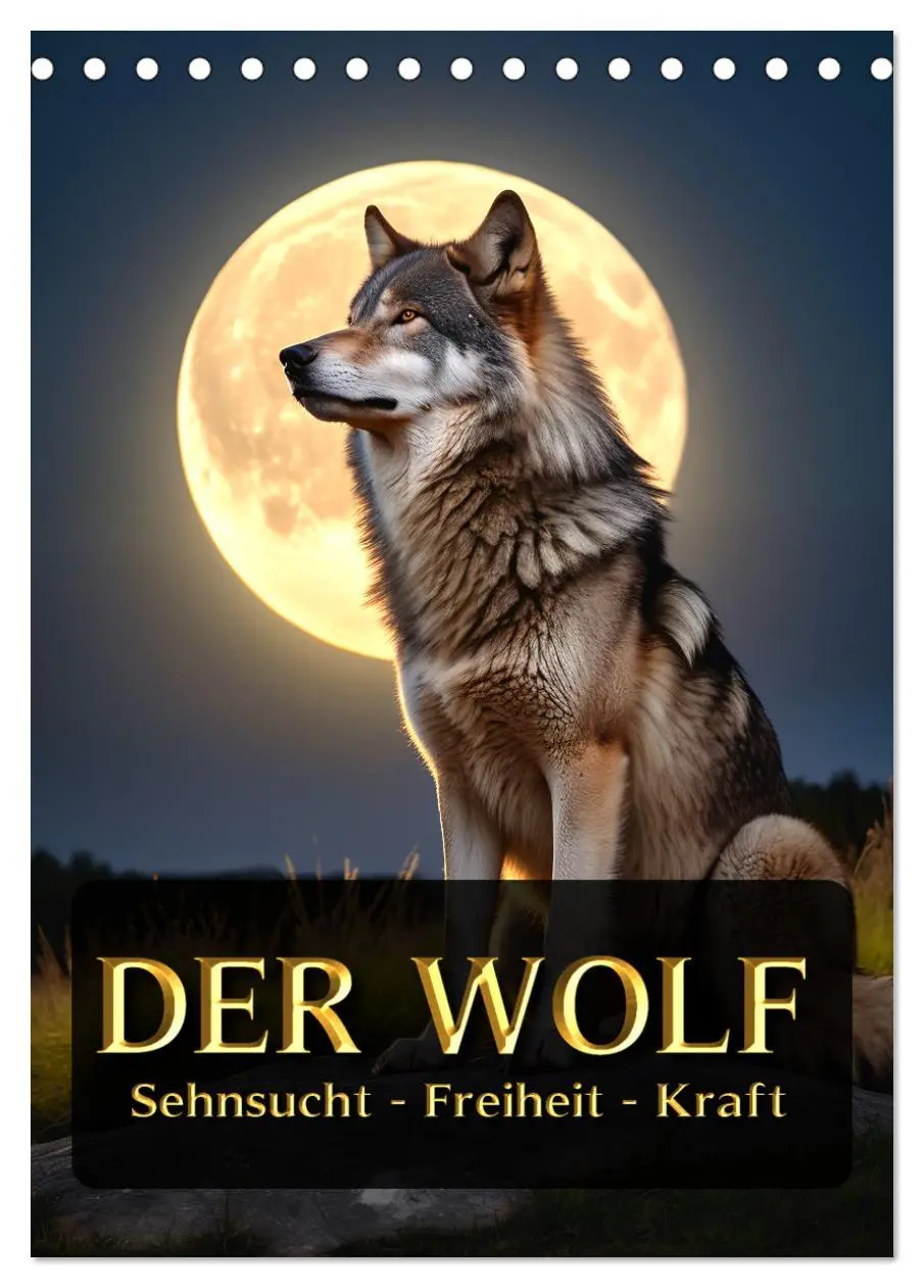 Cover: 9783457301340 | Der Wolf - Sehnsucht Freiheit Kraft (Tischkalender 2026 DIN A5...