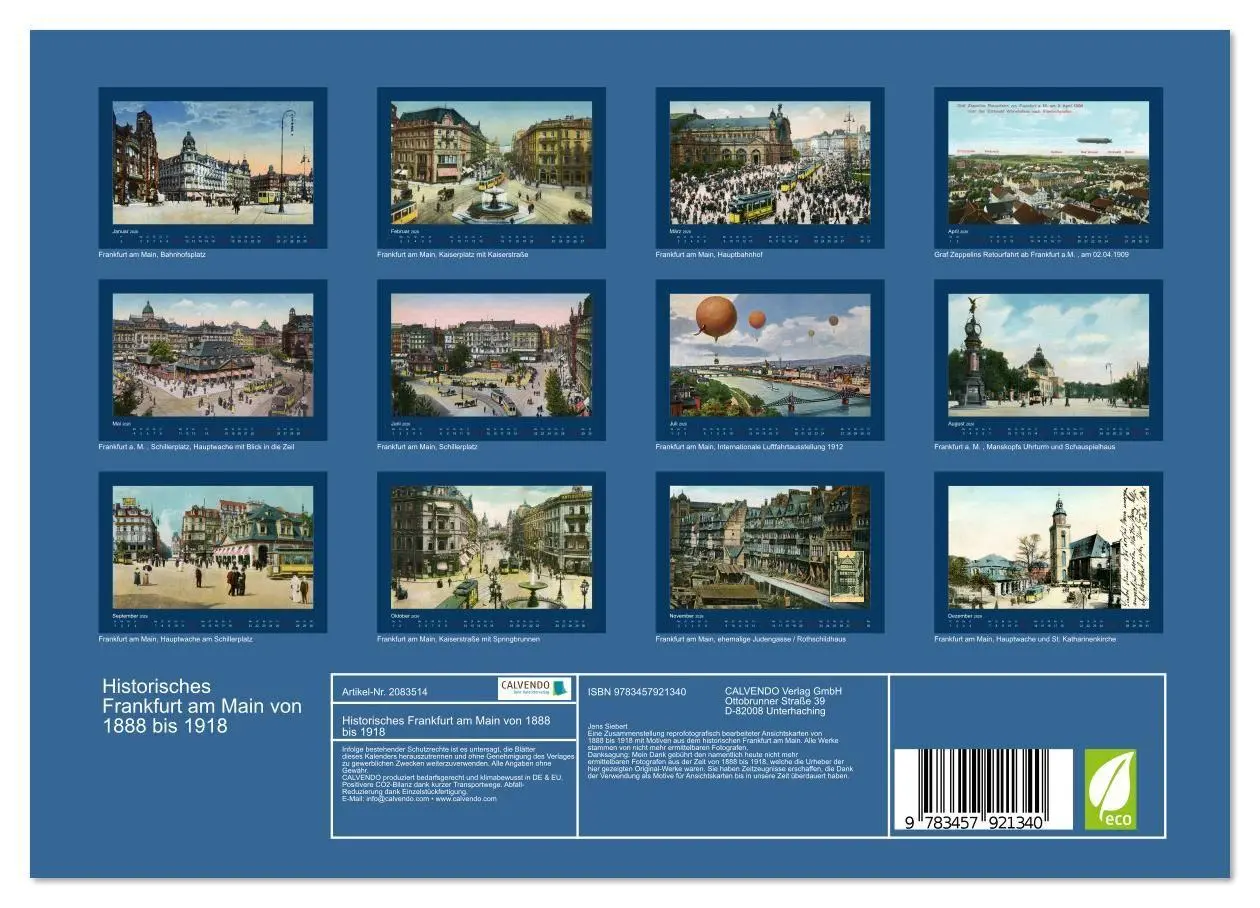 Bild: 9783457921340 | Historisches Frankfurt am Main von 1888 bis 1918 (Wandkalender 2026...