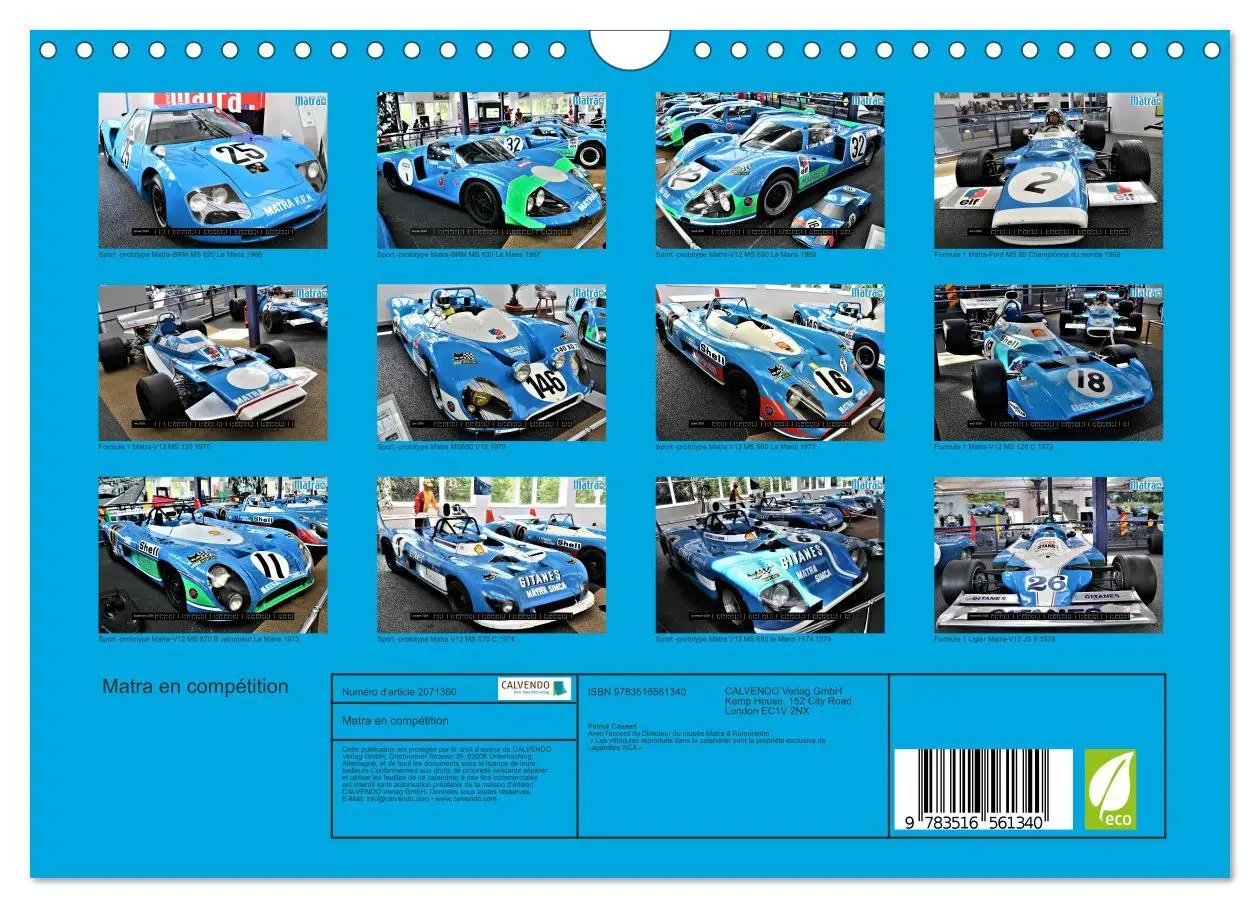 Bild: 9783516561340 | Matra en compétition (Calendrier mural 2026 DIN A4 vertical),...
