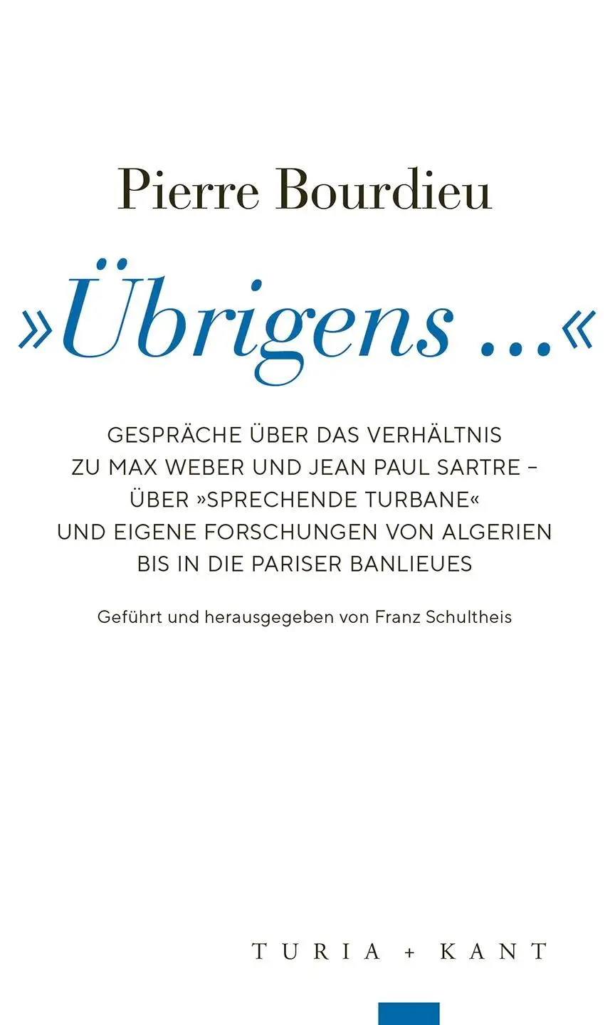 Cover: 9783985141340 | 'Übrigens ...' | Pierre Bourdieu | Taschenbuch | 142 S. | Deutsch