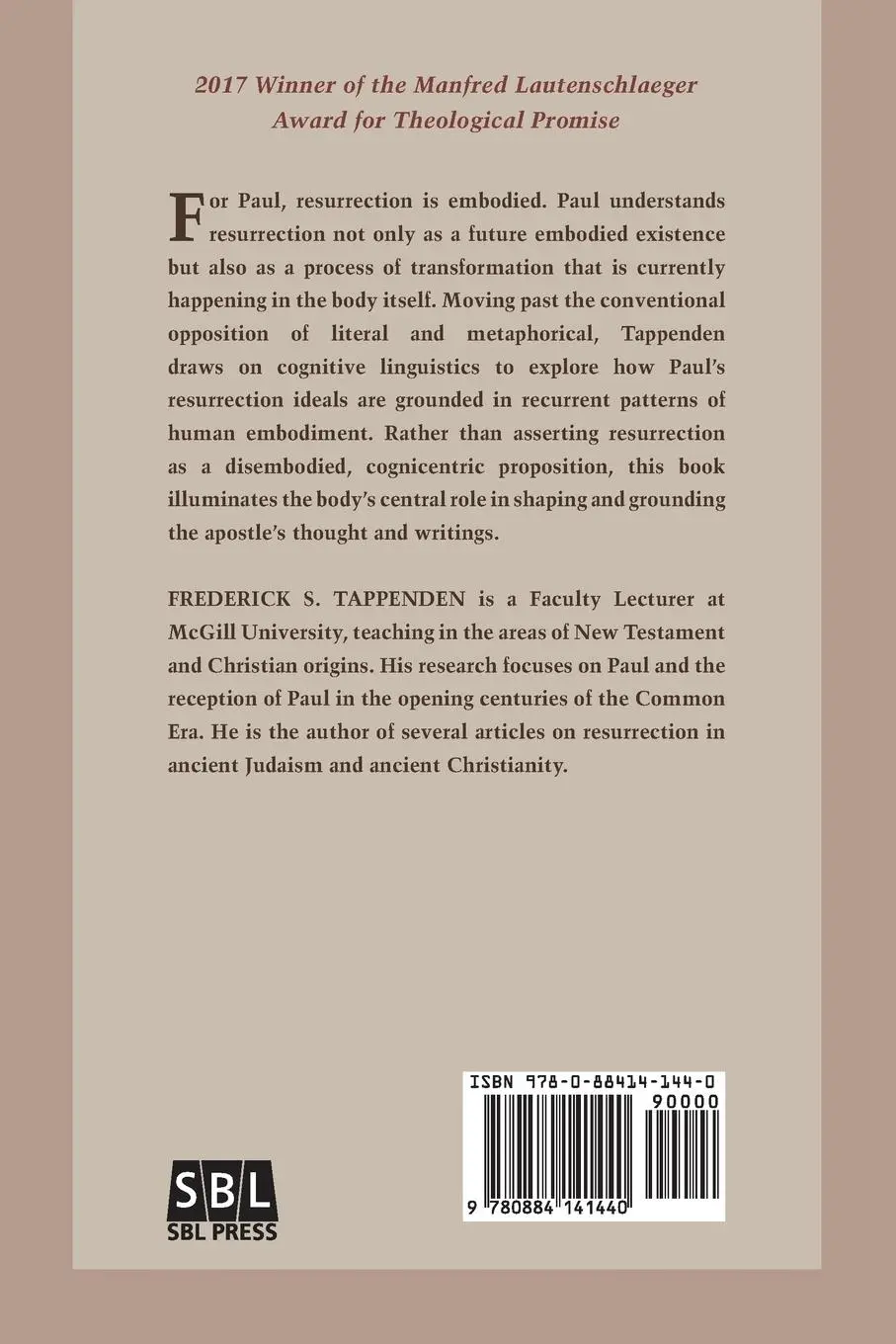Rückseite: 9780884141440 | Resurrection in Paul | Cognition, Metaphor, and Transformation | Buch