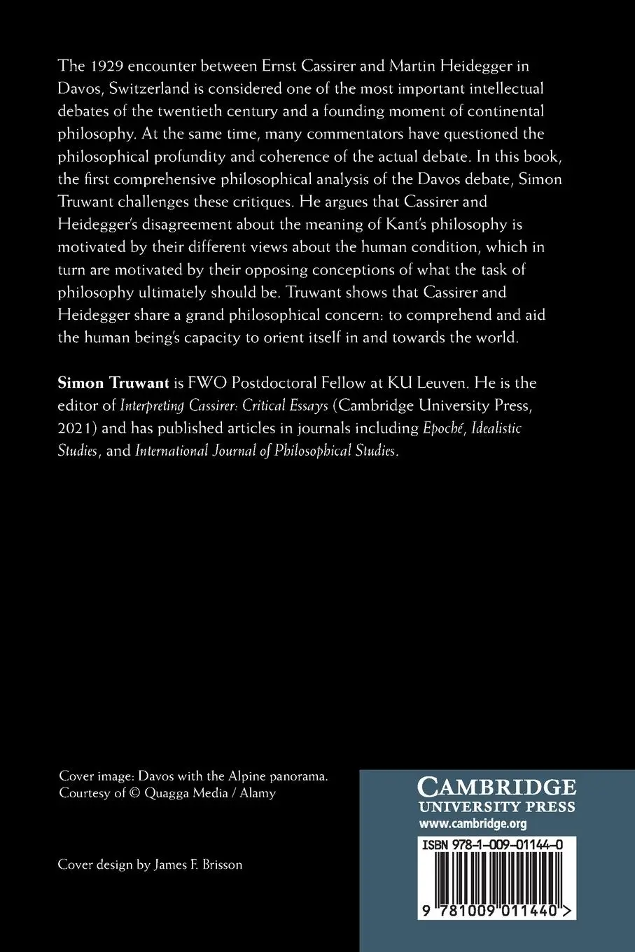 Rückseite: 9781009011440 | Cassirer and Heidegger in Davos | Simon Truwant | Taschenbuch | 2024