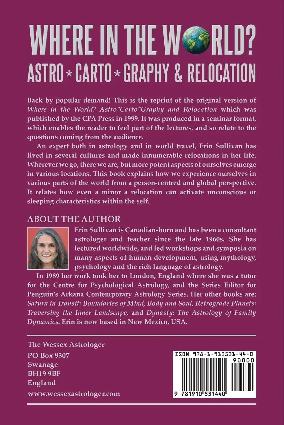 Rückseite: 9781910531440 | Where in the World | Astro*Carto*Graphy and Relocation | Erin Sullivan