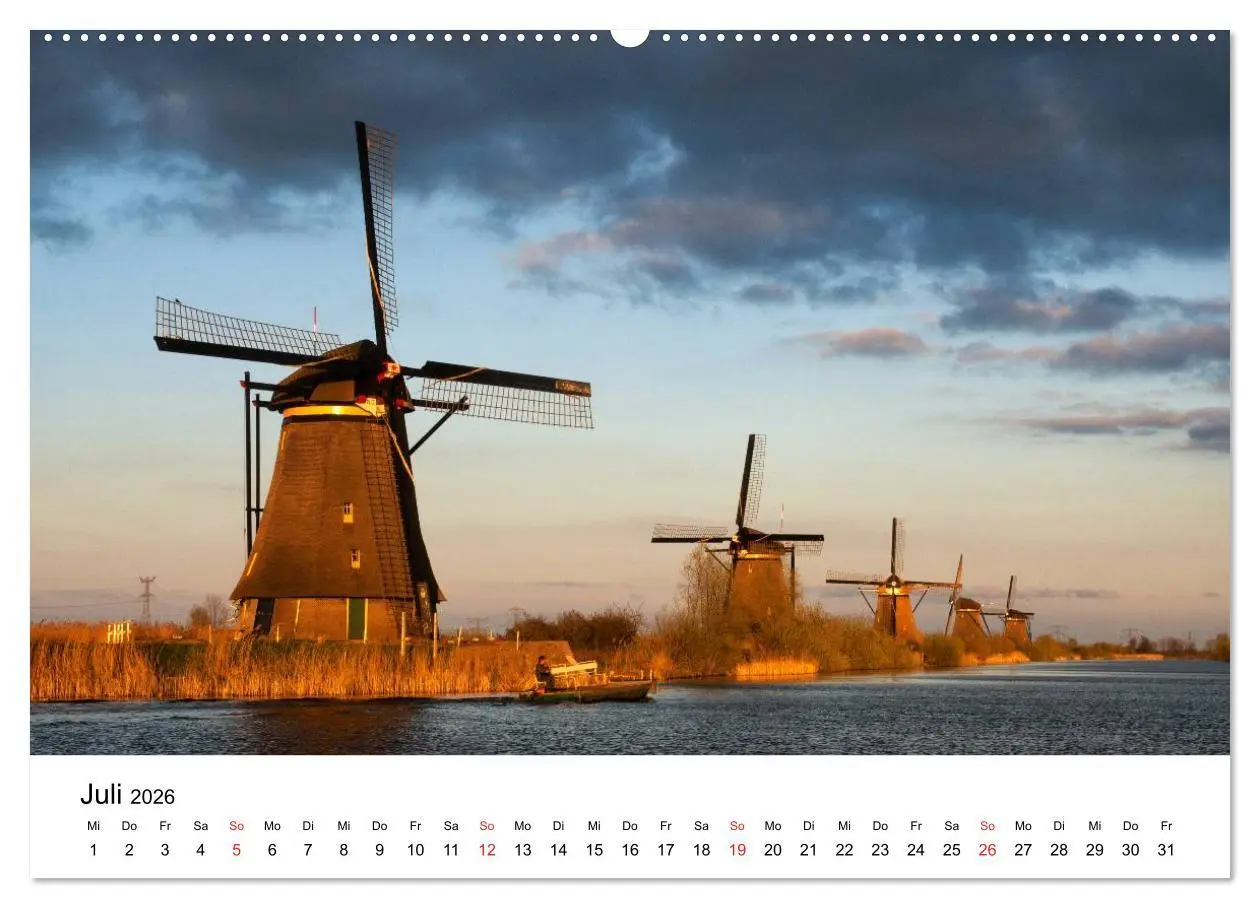 Bild: 9783457771440 | DIE SCHÖNSTEN WINDMÜHLEN IN HOLLAND 2026 (hochwertiger Premium...