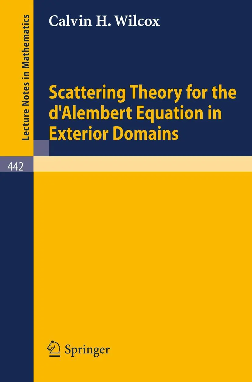 Cover: 9783540071440 | Scattering Theory for the d'Alembert Equation in Exterior Domains