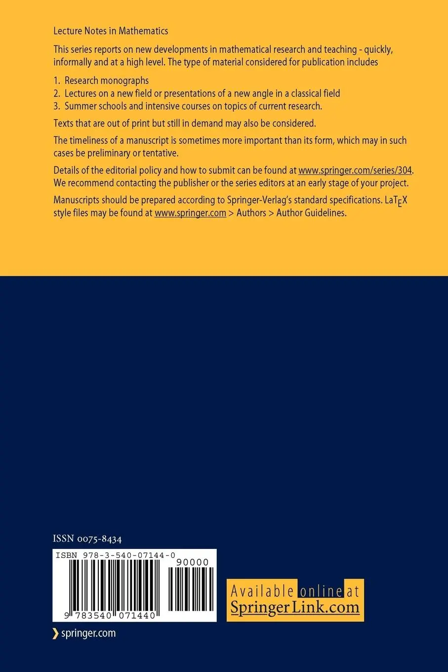 Rückseite: 9783540071440 | Scattering Theory for the d'Alembert Equation in Exterior Domains
