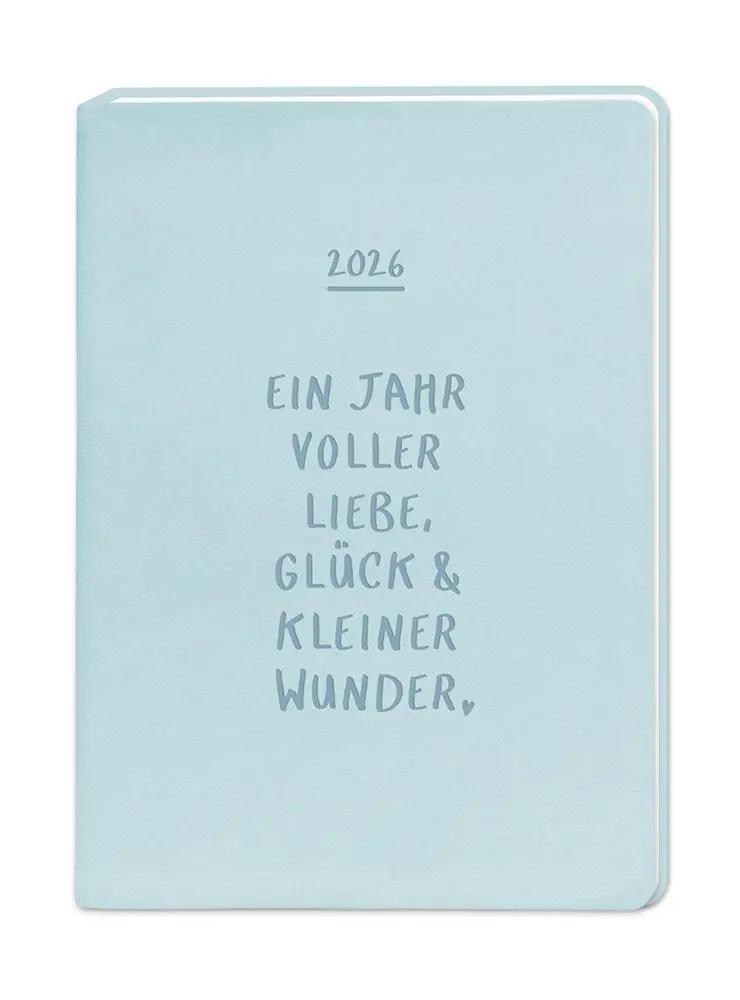 Cover: 9783986361440 | Terminplaner Lederlook 2026 Hellblau | Terminplaner Lederlook A6