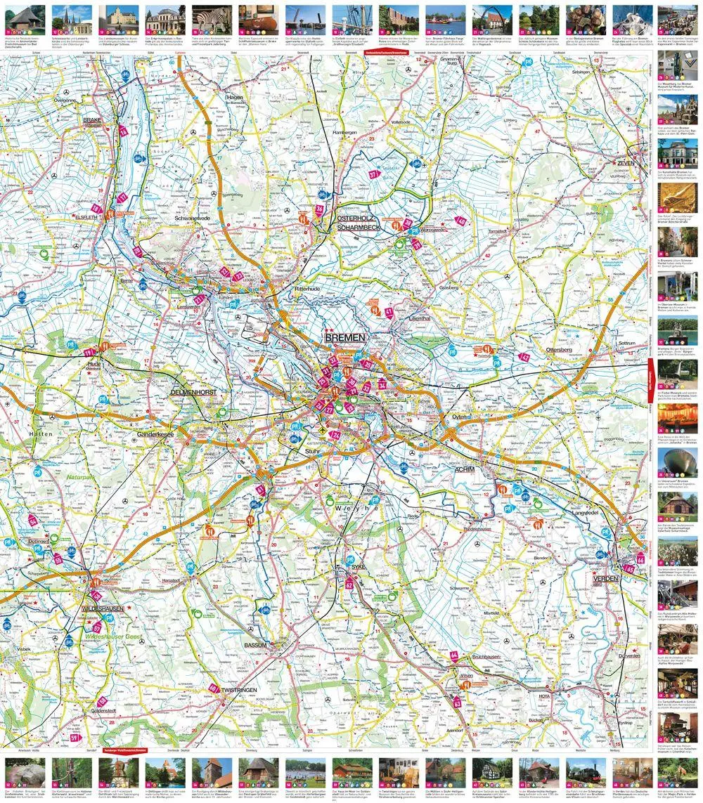 Bild: 9783575021540 | MARCO POLO Freizeitkarte 10 Bremen, Oldenburg und Umgebung 1:100.000