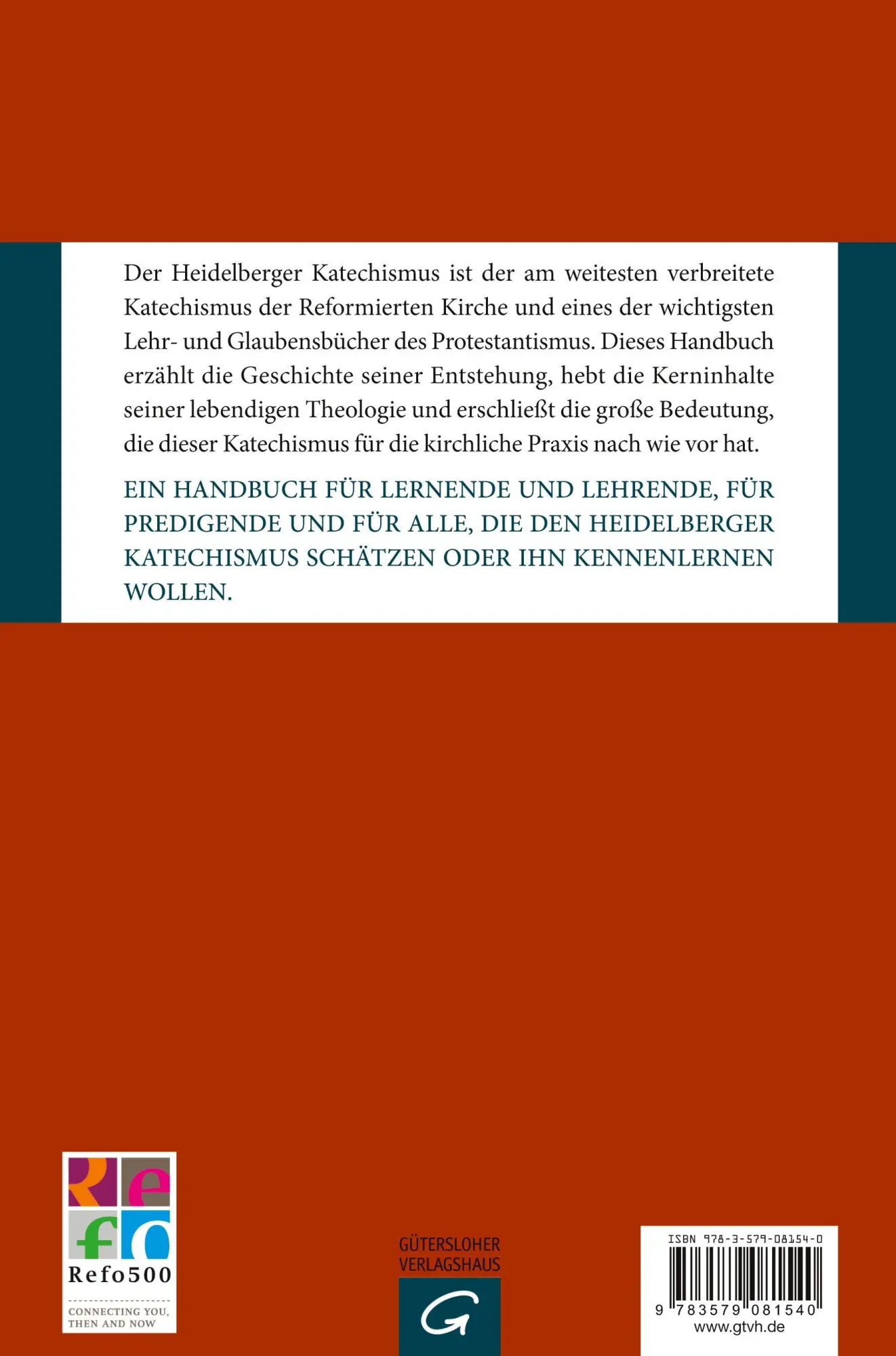 Rückseite: 9783579081540 | Handbuch Heidelberger Katechismus | John V. Fesko (u. a.) | Buch