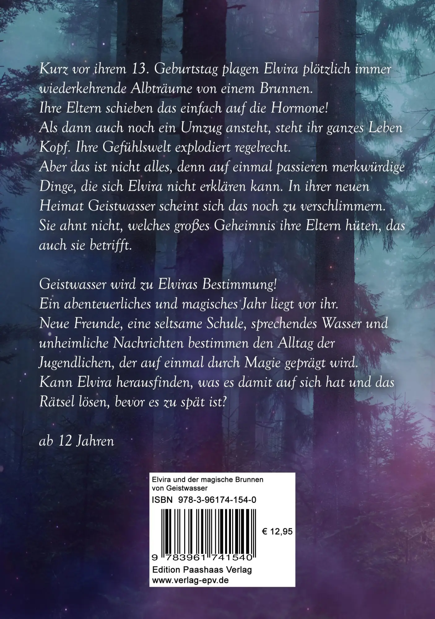 Rückseite: 9783961741540 | Elvira und der magische Brunnen von Geistwasser | Fantasy-Roman | Kast