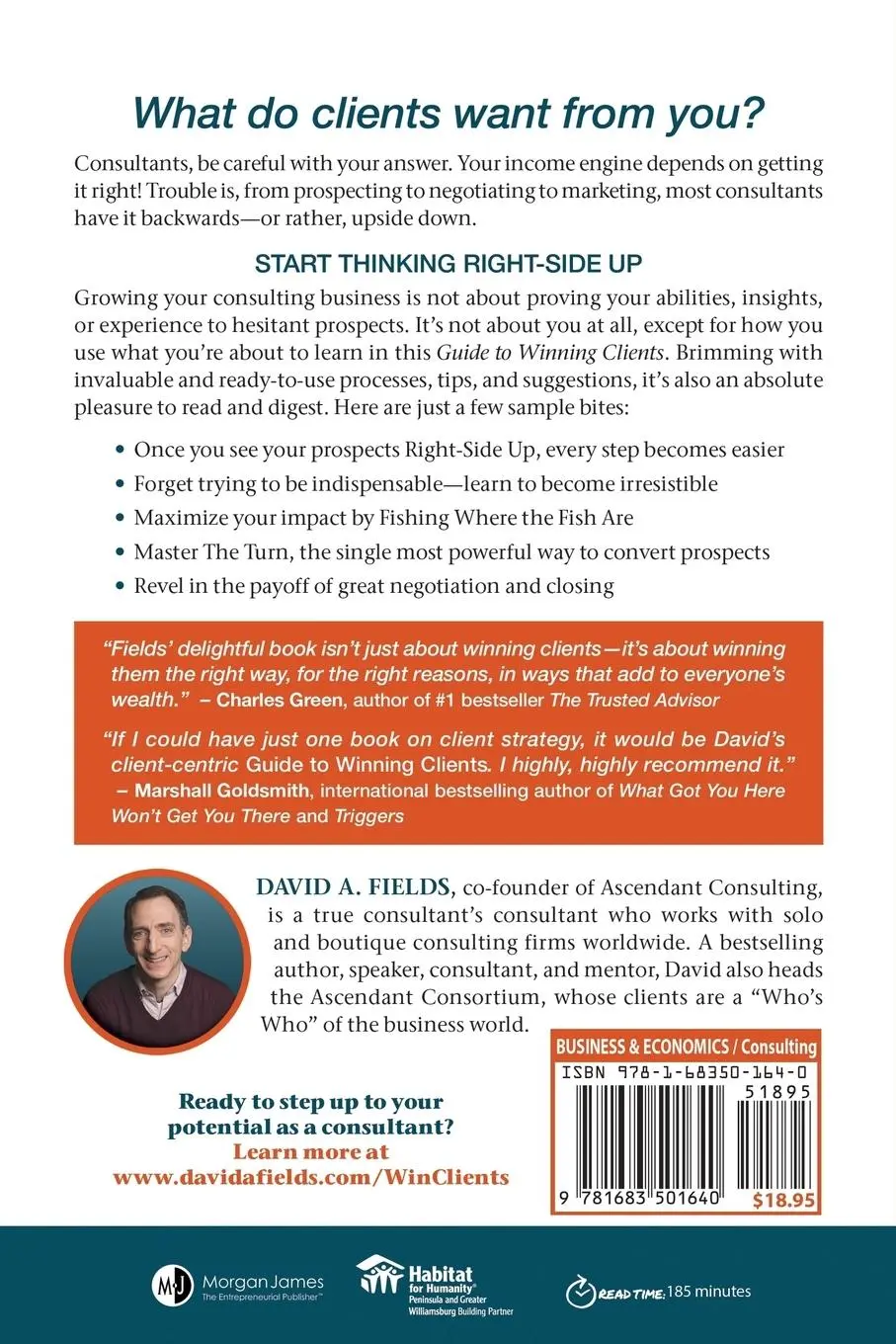 Rückseite: 9781683501640 | The Irresistible Consultant's Guide to Winning Clients | Fields | Buch