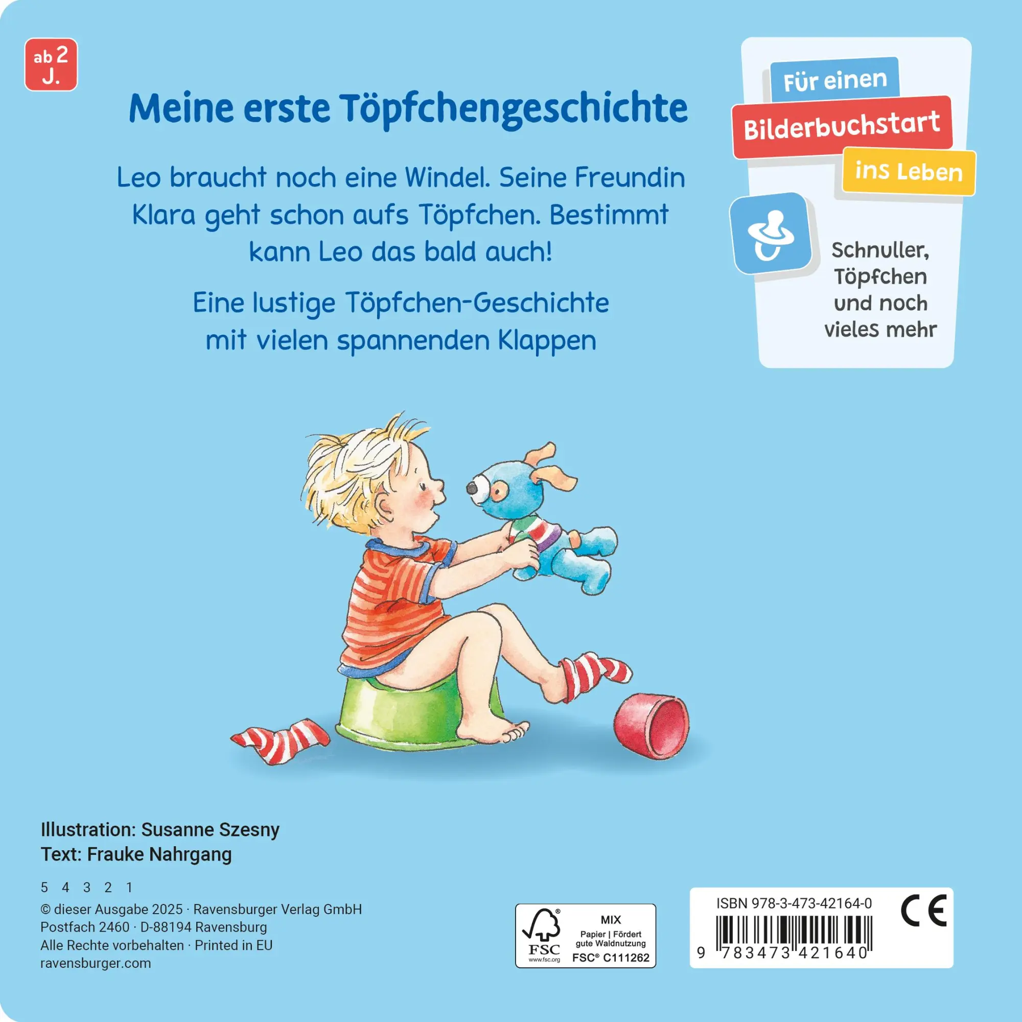 Rückseite: 9783473421640 | Aufs Töpfchen gehen ist pipileicht | Frauke Nahrgang | Buch | 16 S.