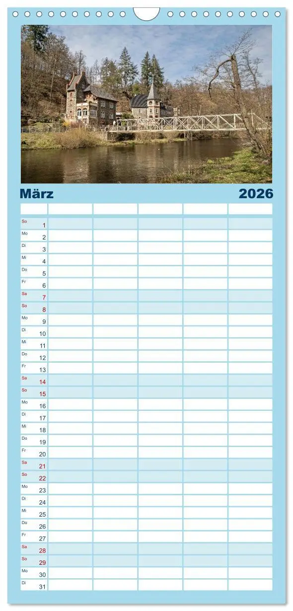 Bild: 9783516601640 | Familienplaner 2026 - Sagenumwobener Harz mit 5 Spalten...