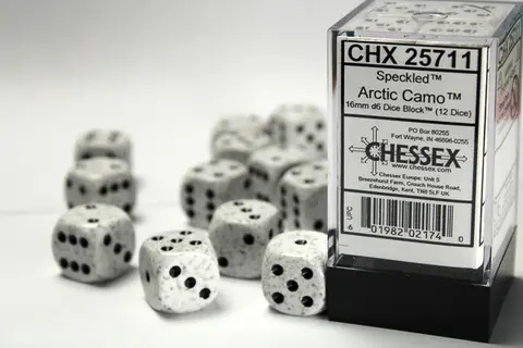 Cover: 601982021740 | Speckled® 16mm d6 Arctic Camo™ Dice Block™ (12 dice) | deutsch