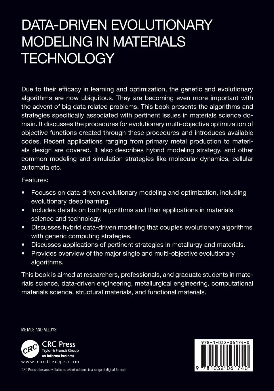 Rückseite: 9781032061740 | Data-Driven Evolutionary Modeling in Materials Technology | Buch