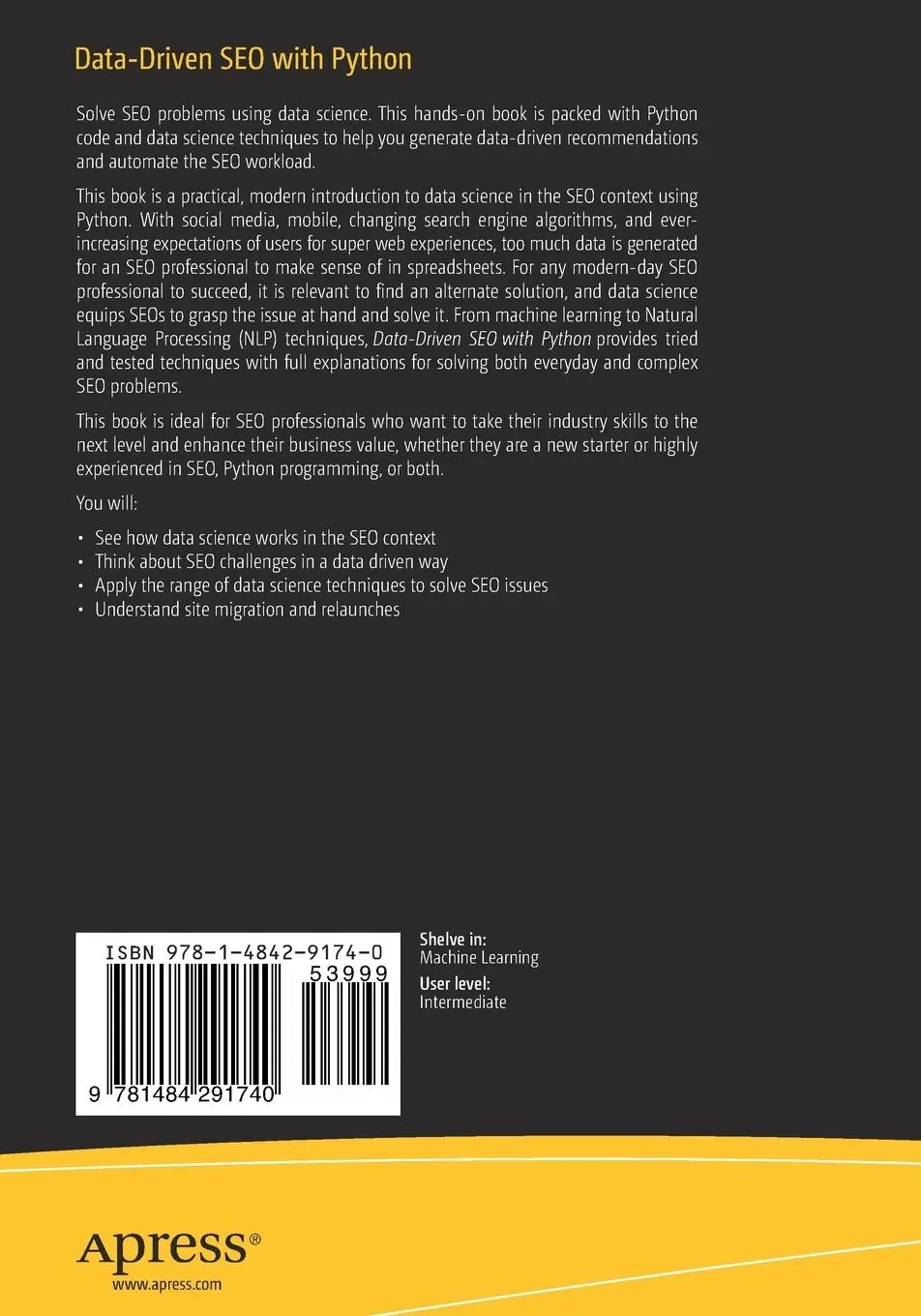 Rückseite: 9781484291740 | Data-Driven SEO with Python | Andreas Voniatis | Taschenbuch | xxvi