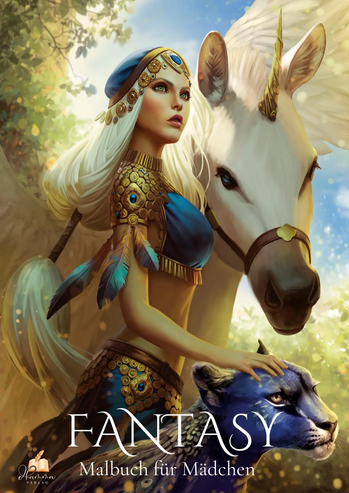 Cover: 9783986571740 | Fantasy - Malbuch für Mädchen ab 10 Jahren mit 50 handgezeichneten...