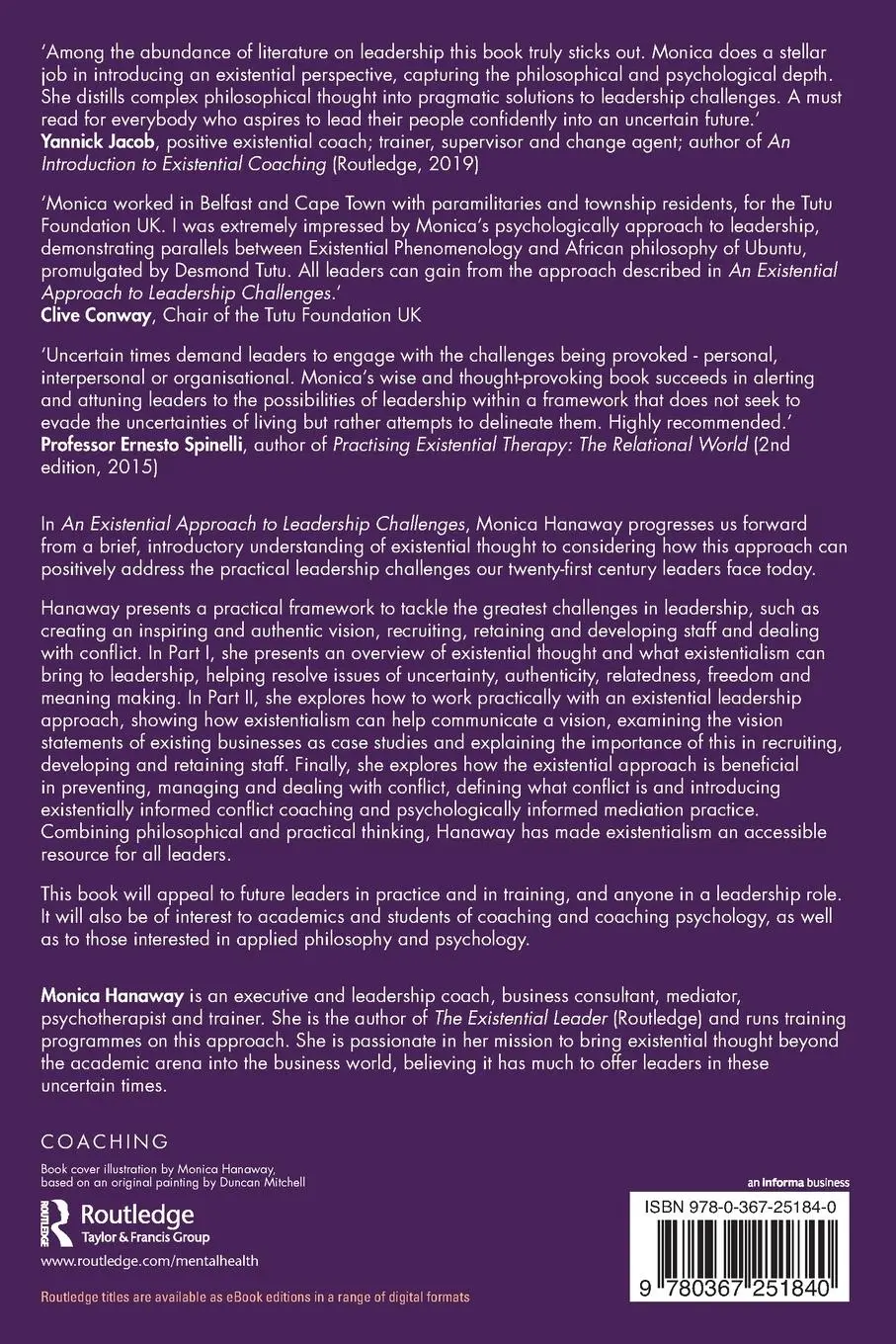 Rückseite: 9780367251840 | An Existential Approach to Leadership Challenges | Monica Hanaway