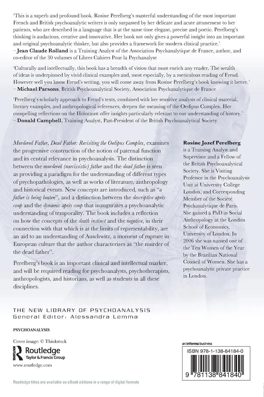 Rückseite: 9781138841840 | Murdered Father, Dead Father | Revisiting the Oedipus Complex | Buch