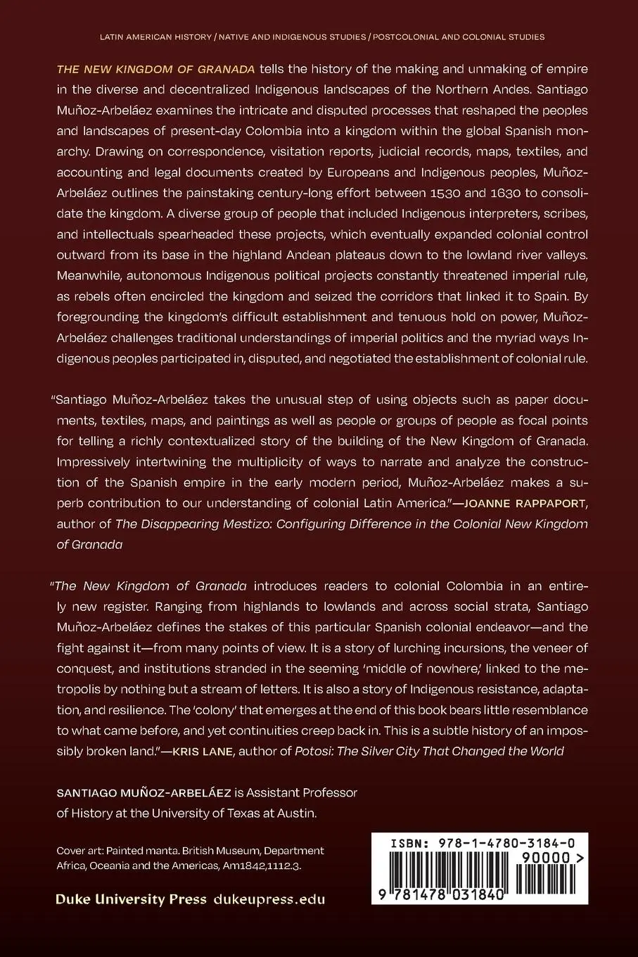 Rückseite: 9781478031840 | The New Kingdom of Granada | Santiago Muñoz-Arbeláez | Taschenbuch