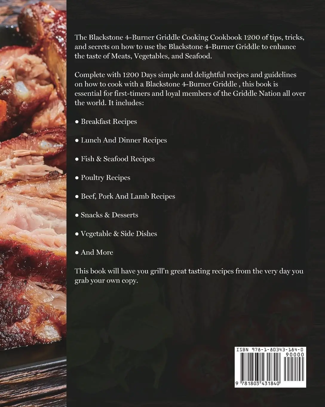 Rückseite: 9781803431840 | Blackstone 4-Burner Griddle Cooking Cookbook 1200 | David Collum
