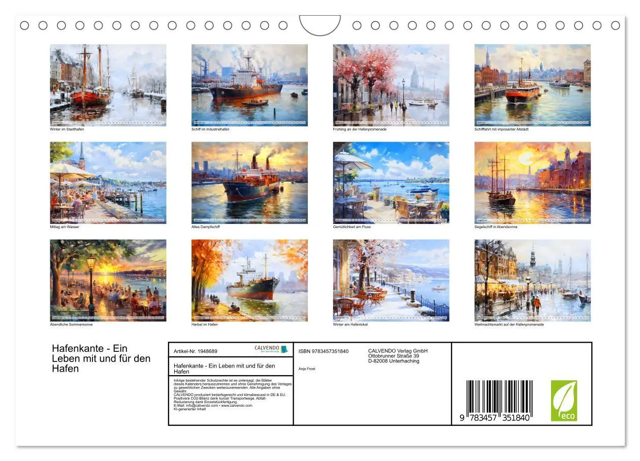 Bild: 9783457351840 | Hafenkante - Ein Leben mit und für den Hafen (Wandkalender 2026 DIN...