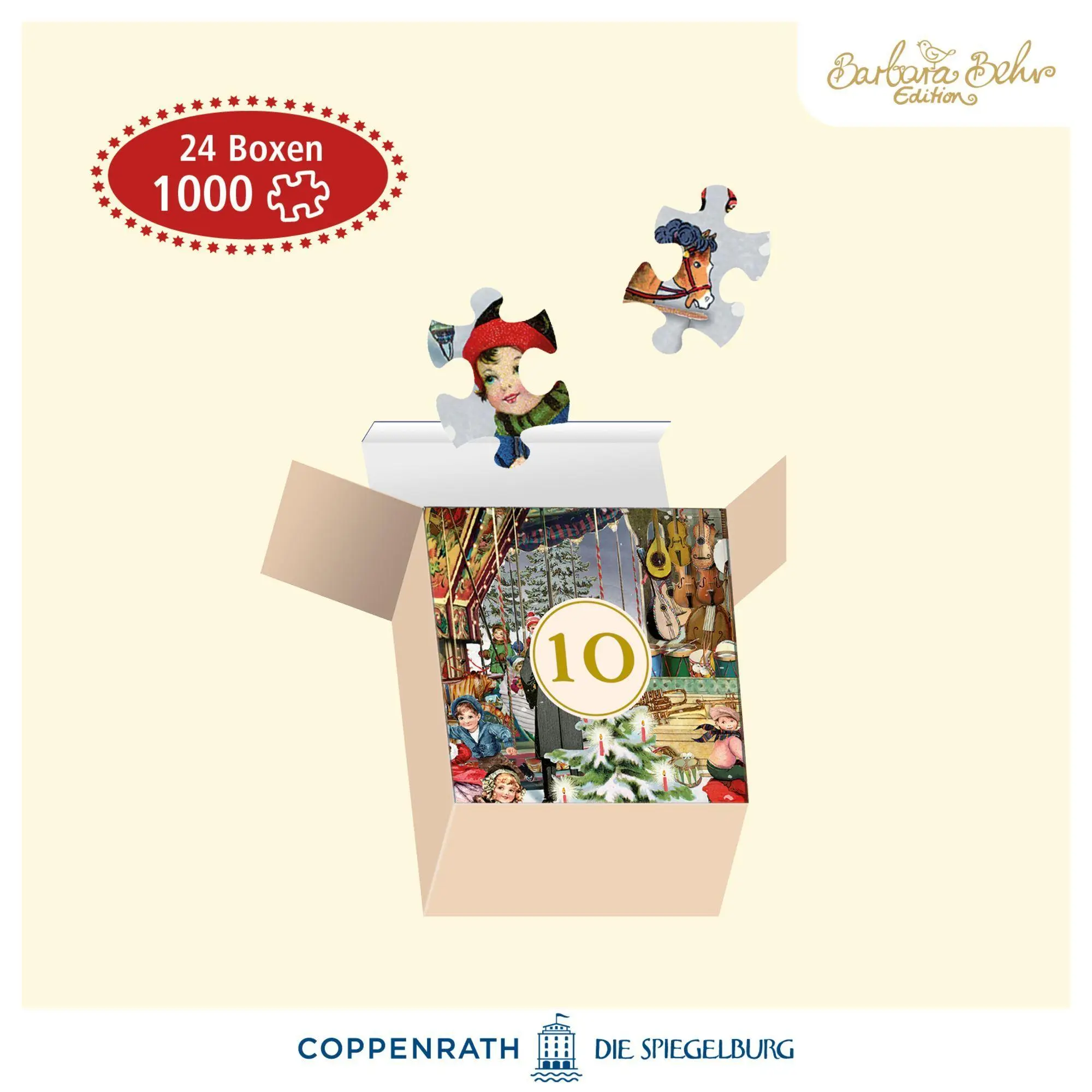 Bild: 4050003971940 | Puzzle-Adventskalender - Nostalgischer Weihnachtsmarkt | Barbara Behr