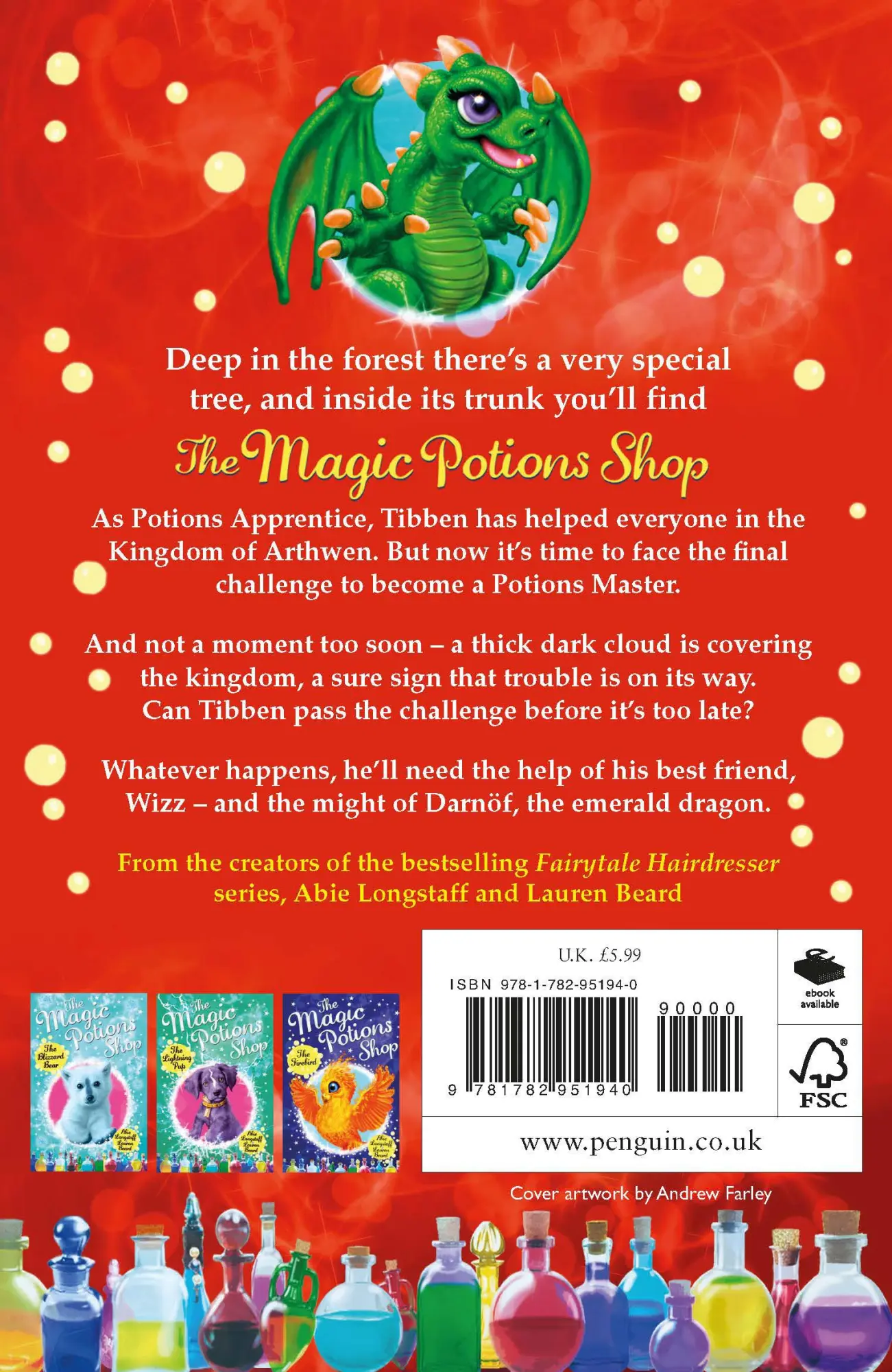 Rückseite: 9781782951940 | The Magic Potions Shop: The Emerald Dragon | Abie Longstaff | Buch