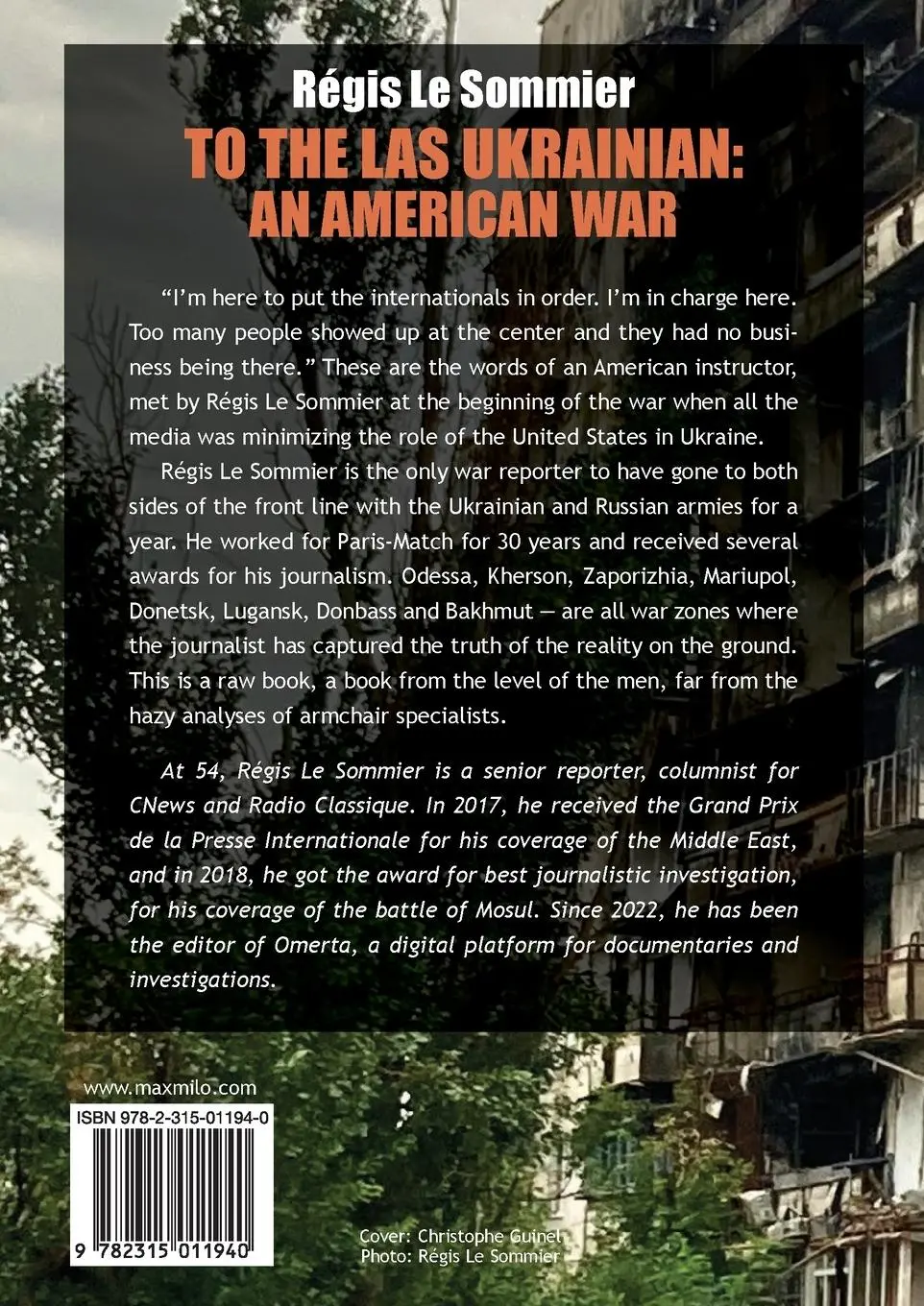 Rückseite: 9782315011940 | To the Last Ukrainian | An American War | Régis Le Sommier | Buch