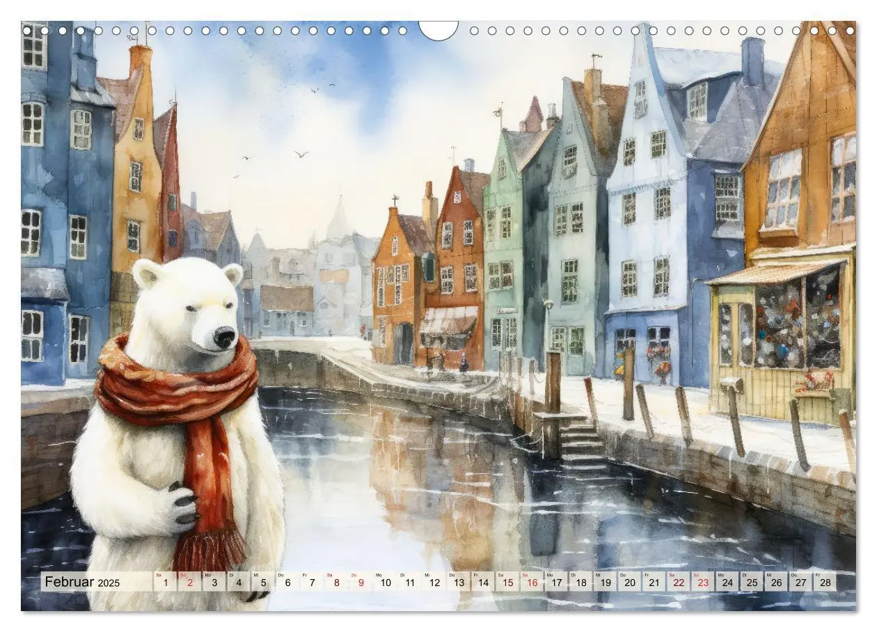 Bild: 9783383781940 | Eisbär Eik auf Europareise (Wandkalender 2025 DIN A3 quer),...