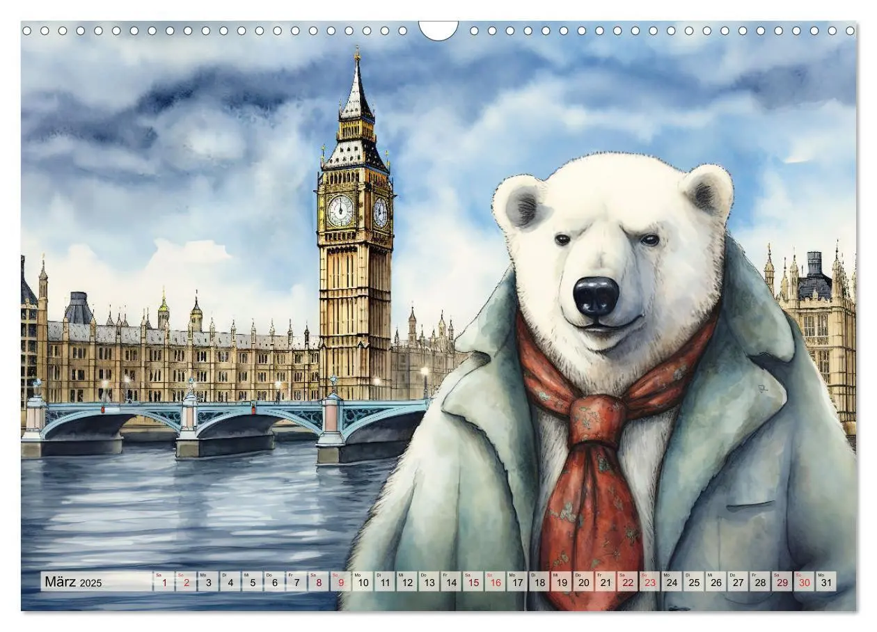 Bild: 9783383781940 | Eisbär Eik auf Europareise (Wandkalender 2025 DIN A3 quer),...