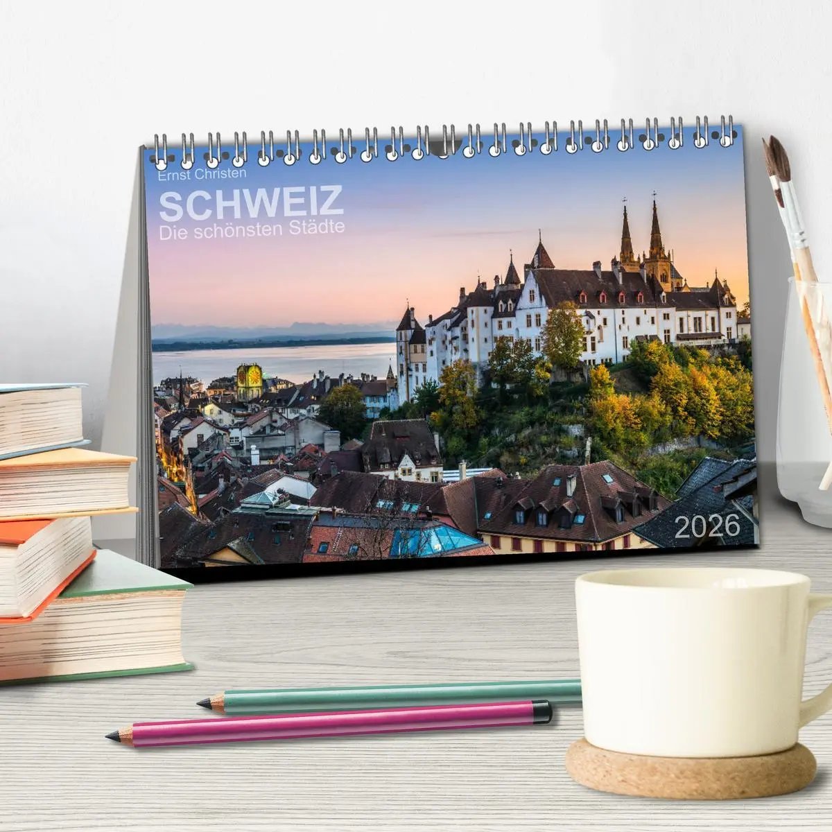 Bild: 9783457721940 | Schweiz - Die schönsten Städte (Tischkalender 2026 DIN A5 quer),...