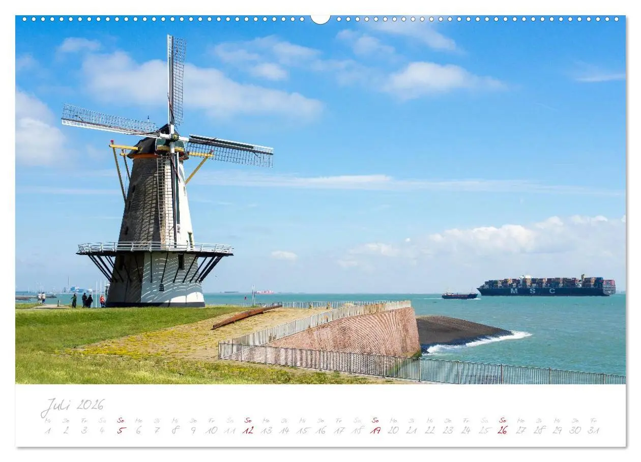 Bild: 9783516121940 | Zeeland (Wandkalender 2026 DIN A2 quer), CALVENDO Monatskalender