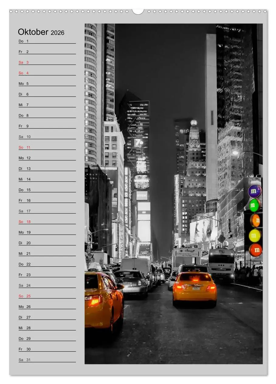 Bild: 9783516431940 | New York Colorkey (hochwertiger Premium Wandkalender 2026 DIN A2...