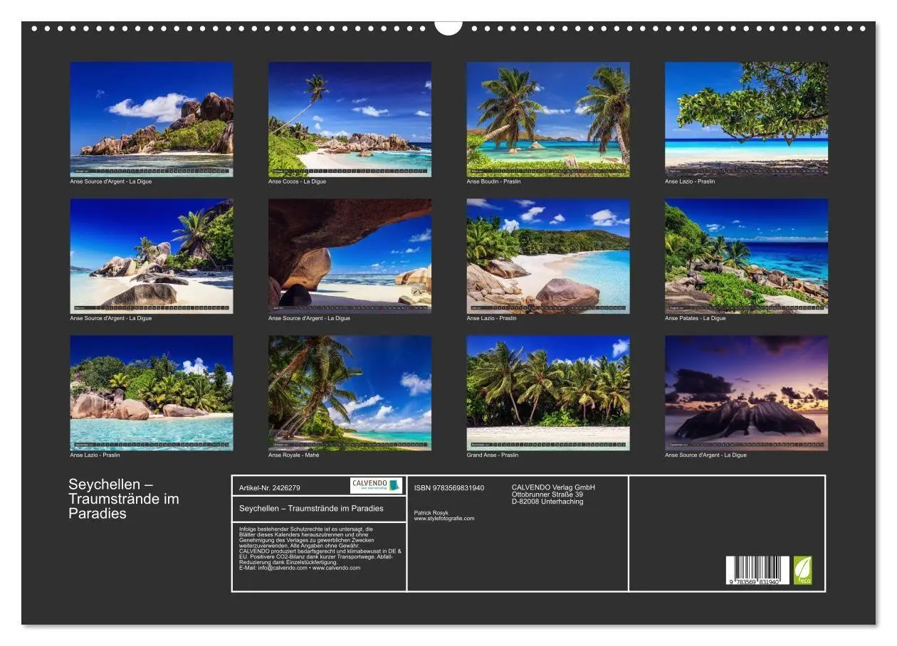 Bild: 9783569831940 | Seychellen - Traumstrände im Paradies (Wandkalender 2027 DIN A2...