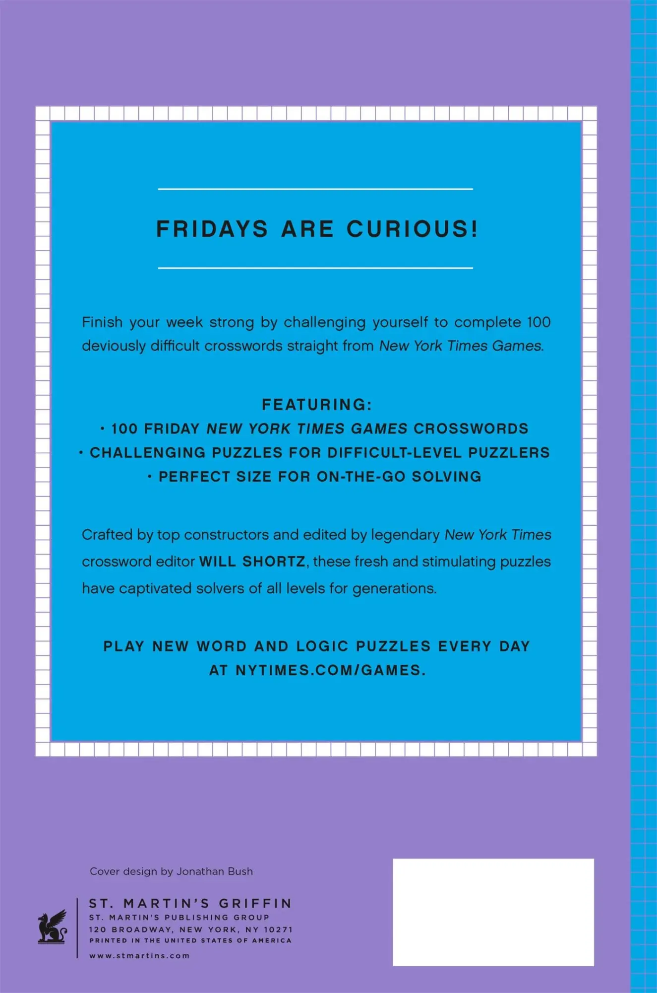 Rückseite: 9781250352040 | New York Times Games The Best Friday Crosswords | 100 Hard Puzzles