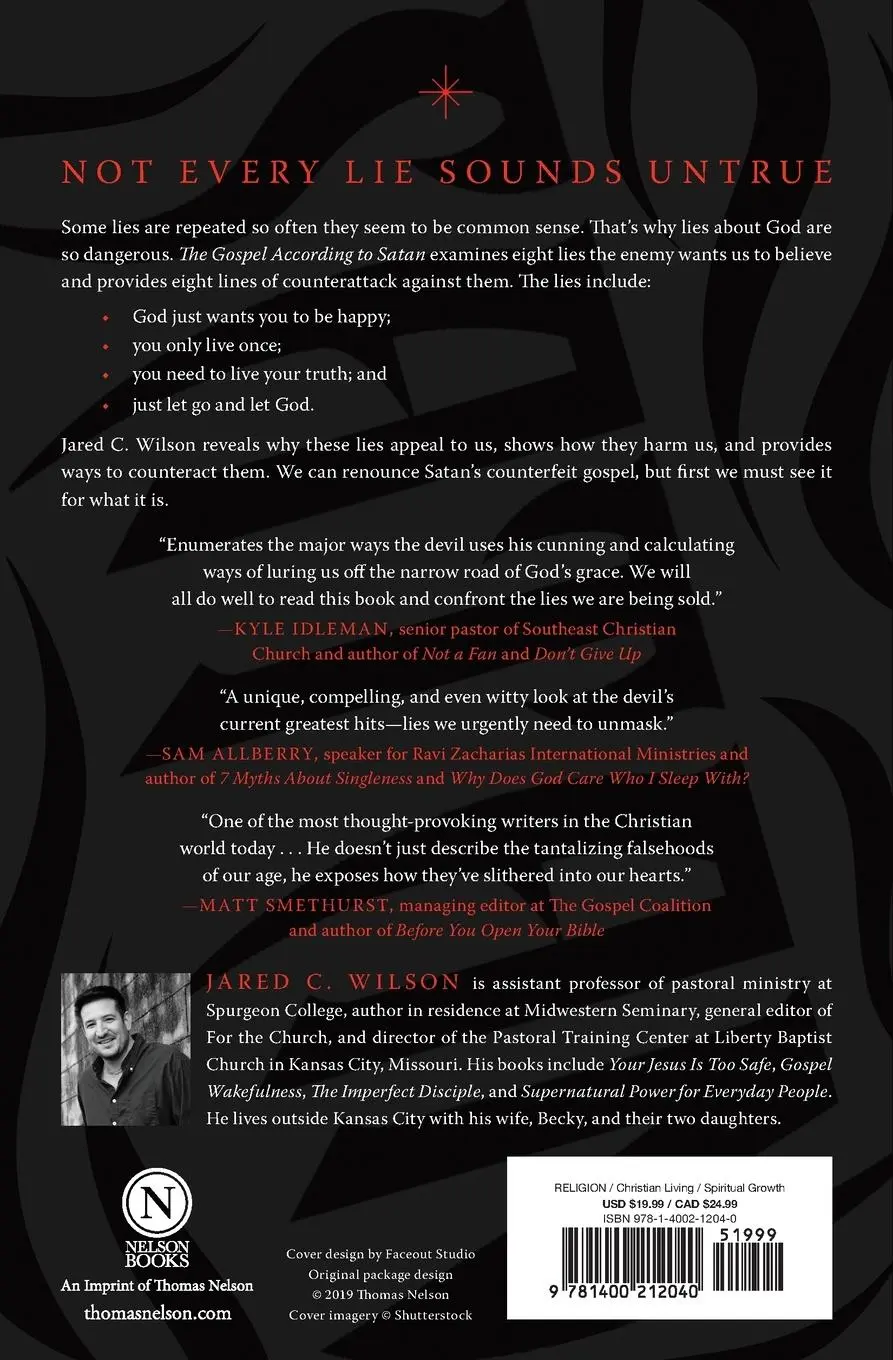 Rückseite: 9781400212040 | The Gospel According to Satan | Jared C Wilson | Taschenbuch | 2020