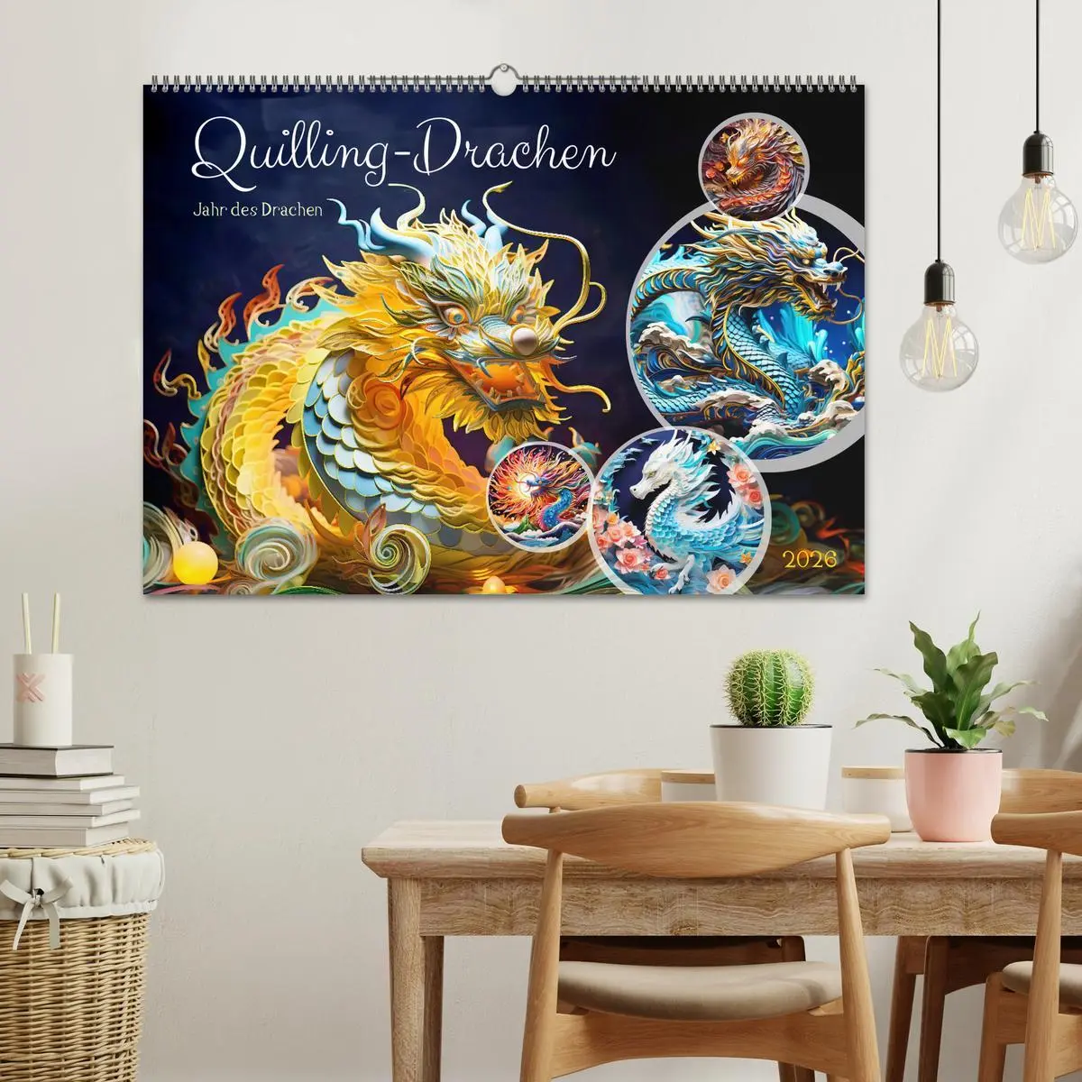 Bild: 9783457472040 | Quilling-Drachen - Jahr des Drachen (Wandkalender 2026 DIN A2...