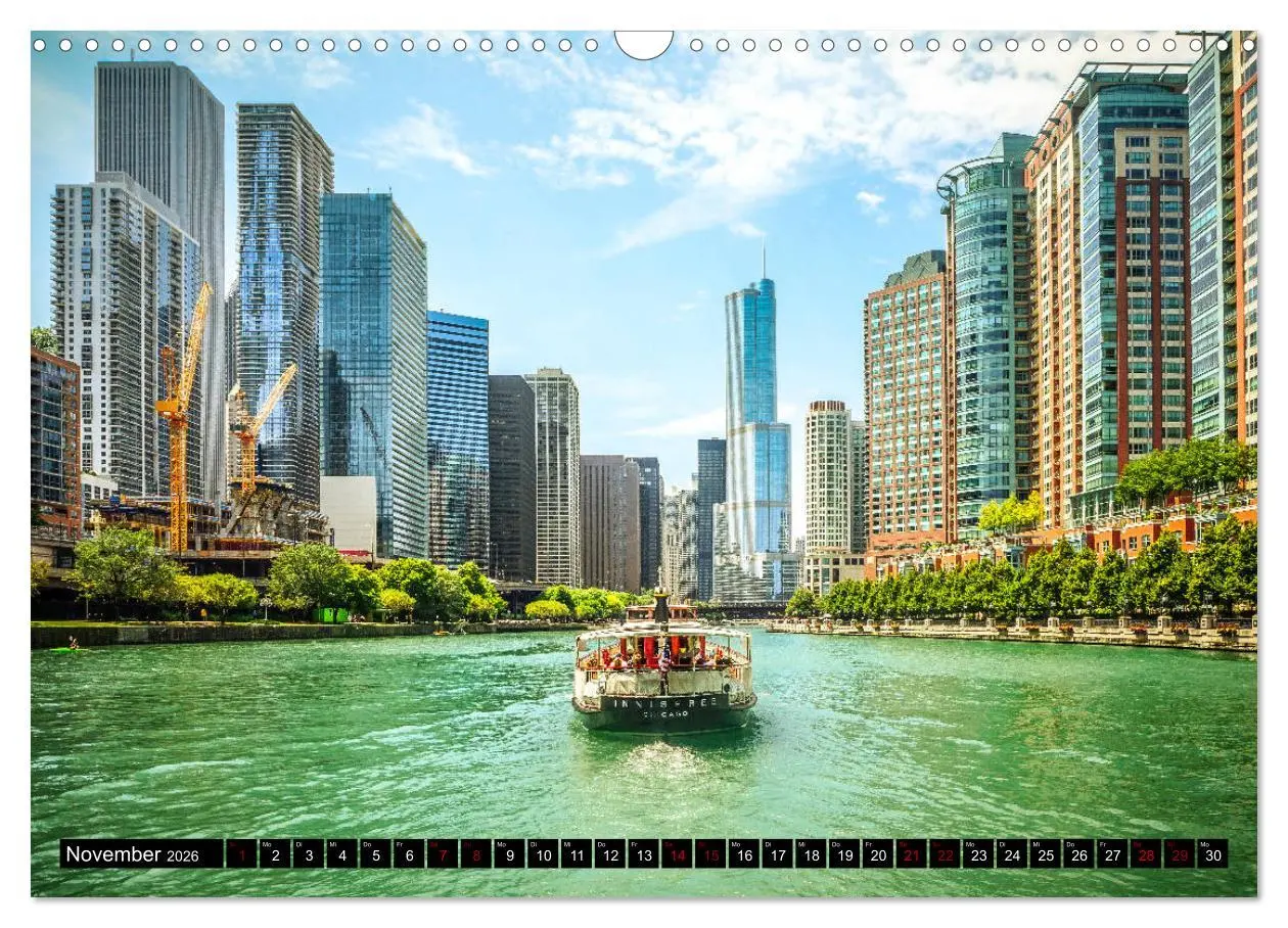Bild: 9783457852040 | Chicago Impressionen (Wandkalender 2026 DIN A3 quer), CALVENDO...