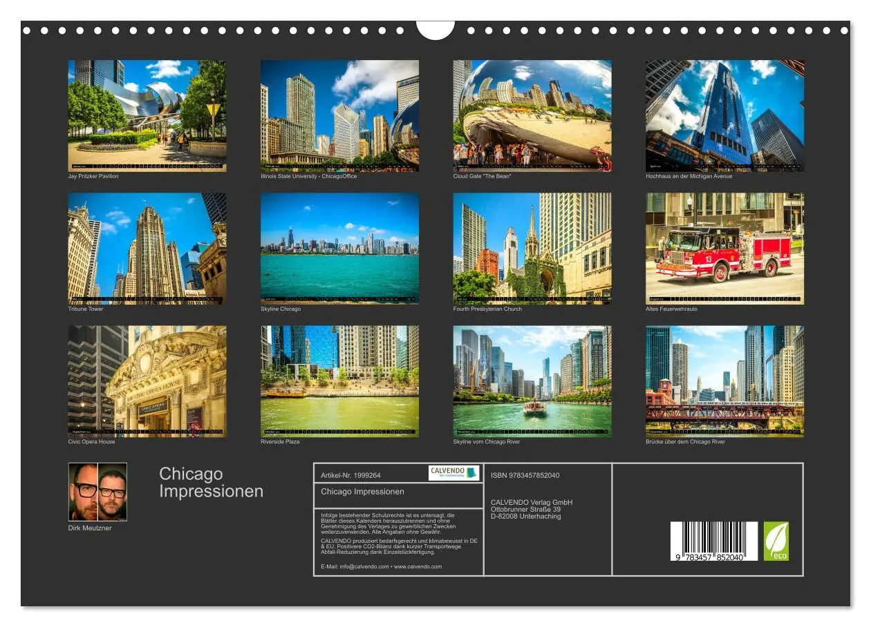 Bild: 9783457852040 | Chicago Impressionen (Wandkalender 2026 DIN A3 quer), CALVENDO...