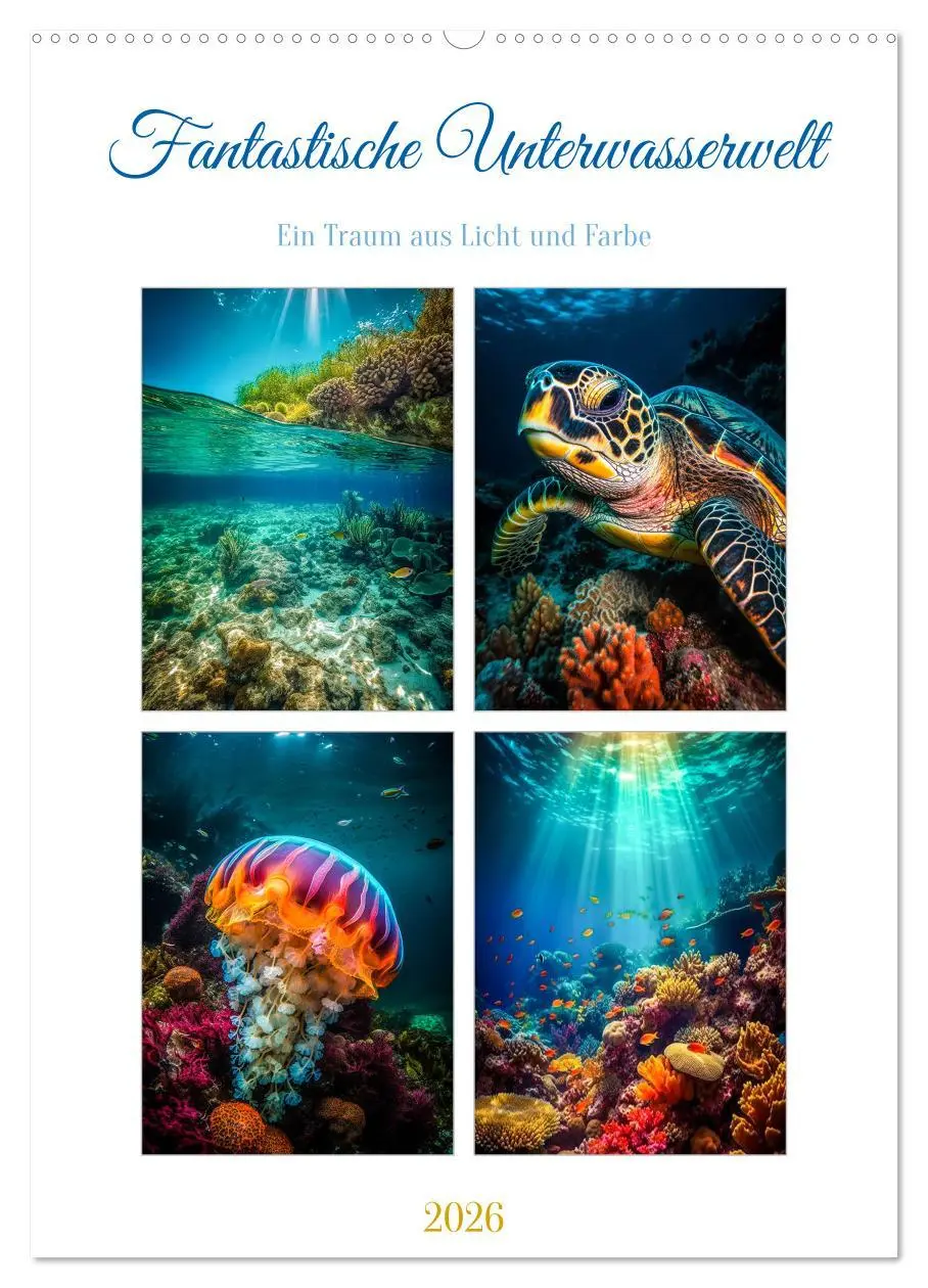 Cover: 9783516322040 | Fantastische Unterwasserwelt (Wandkalender 2026 DIN A2 hoch),...