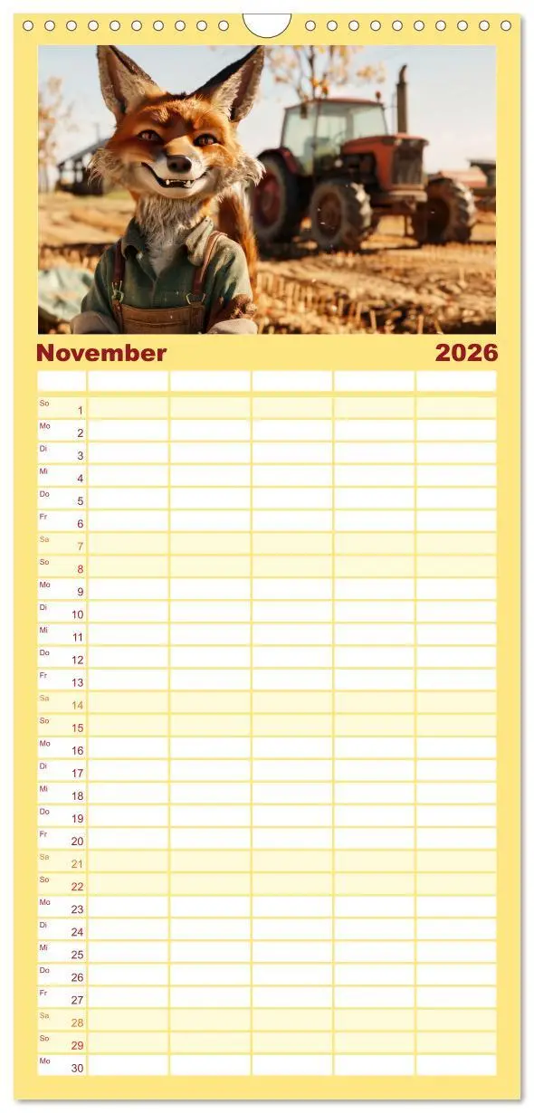 Bild: 9783516492040 | Familienplaner 2026 - Der tierisch lustige Bauern-Kalender mit 5...