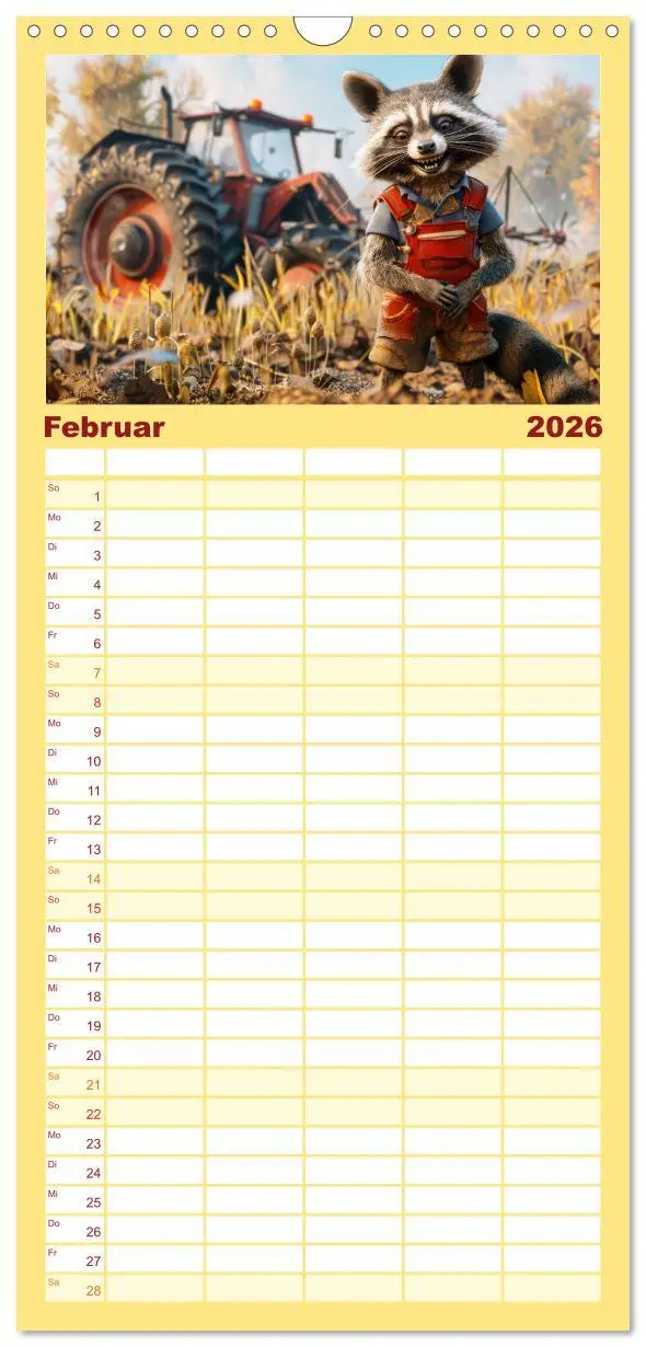 Bild: 9783516492040 | Familienplaner 2026 - Der tierisch lustige Bauern-Kalender mit 5...